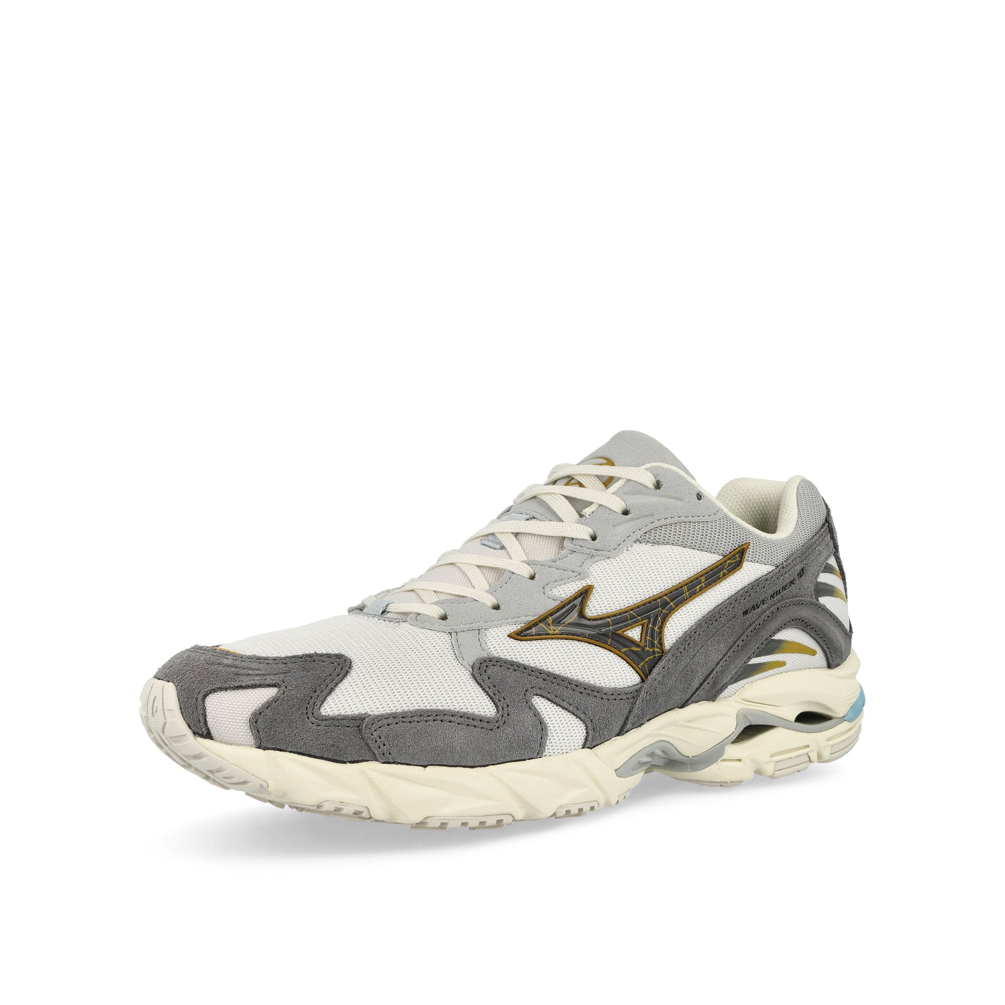 Mizuno Wave Rider 10 Nimbus Cloud / Black Oyster / Quiet Shade Low Top Sneakers Close Up | Overkill