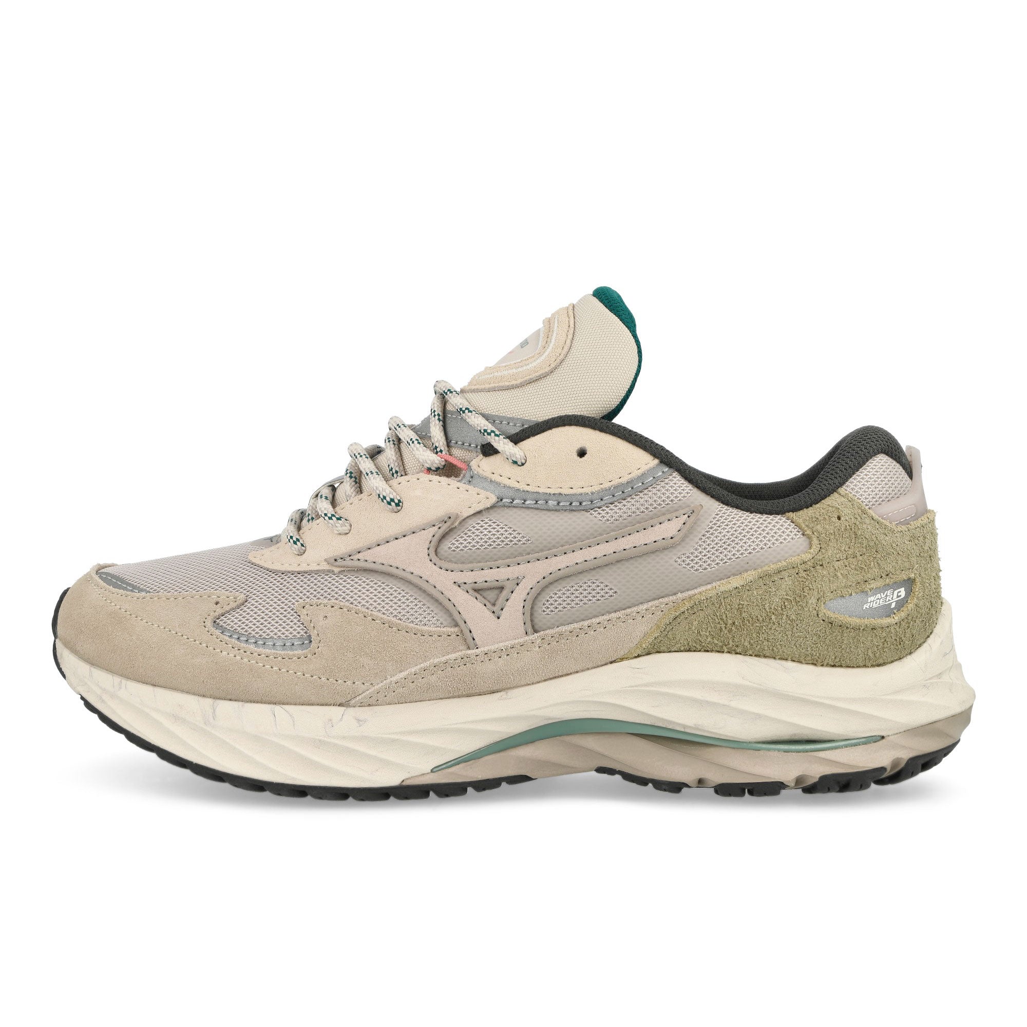 Mizuno Wave Rider Beta Silver Cloud-White Sand-Cedar Low Top Sneakers D1GA235601 | Overkill