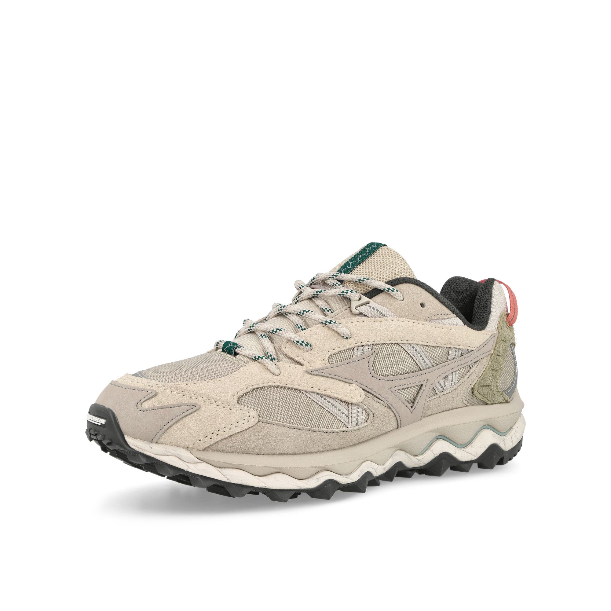 Mizuno Wave Mujin TL Silver Cloud-White Sand-Cedar Low Top Sneakers Close Up | Overkill