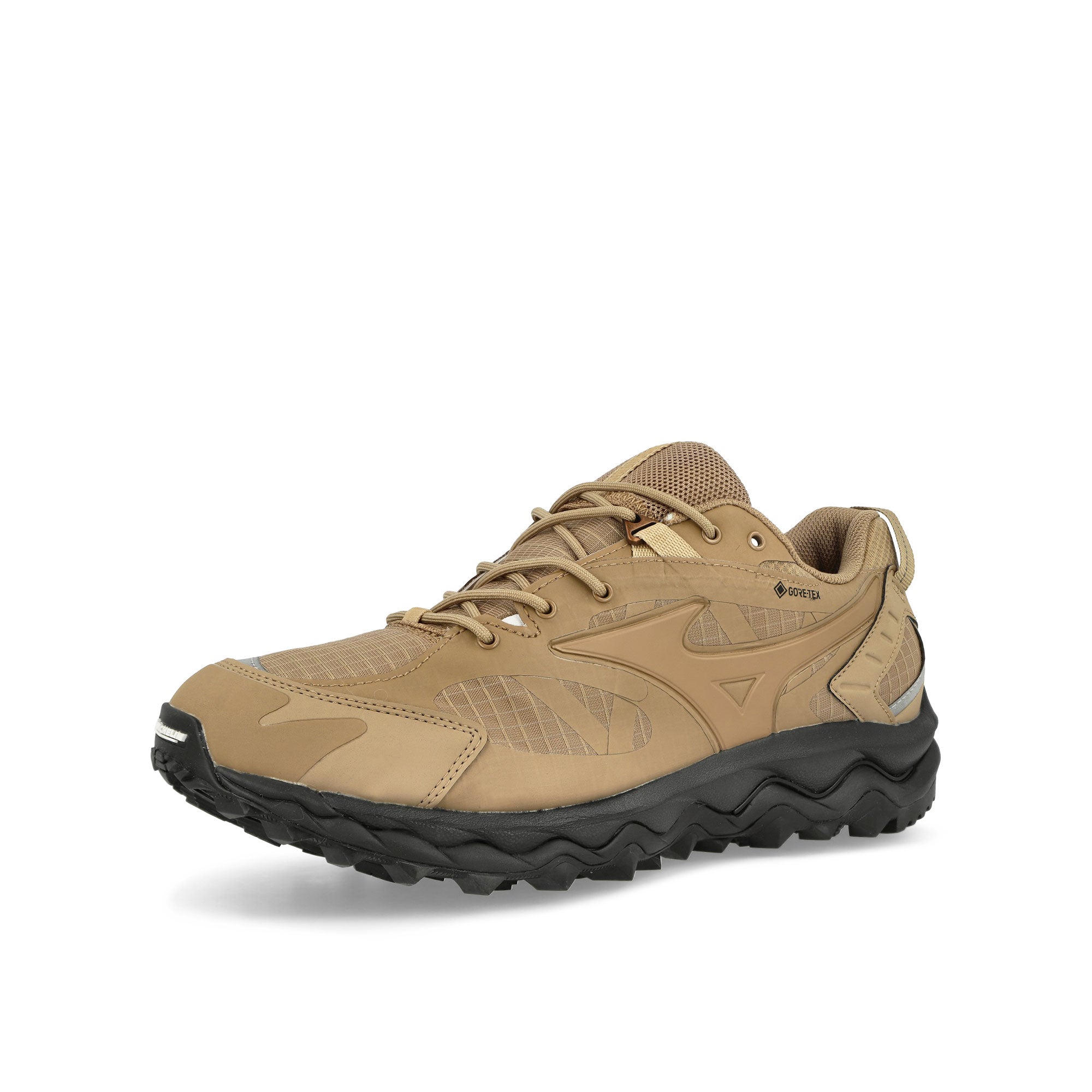 Mizuno Wave Mujin TL GTX Brown-Black Low Top Sneakers Close Up | Overkill