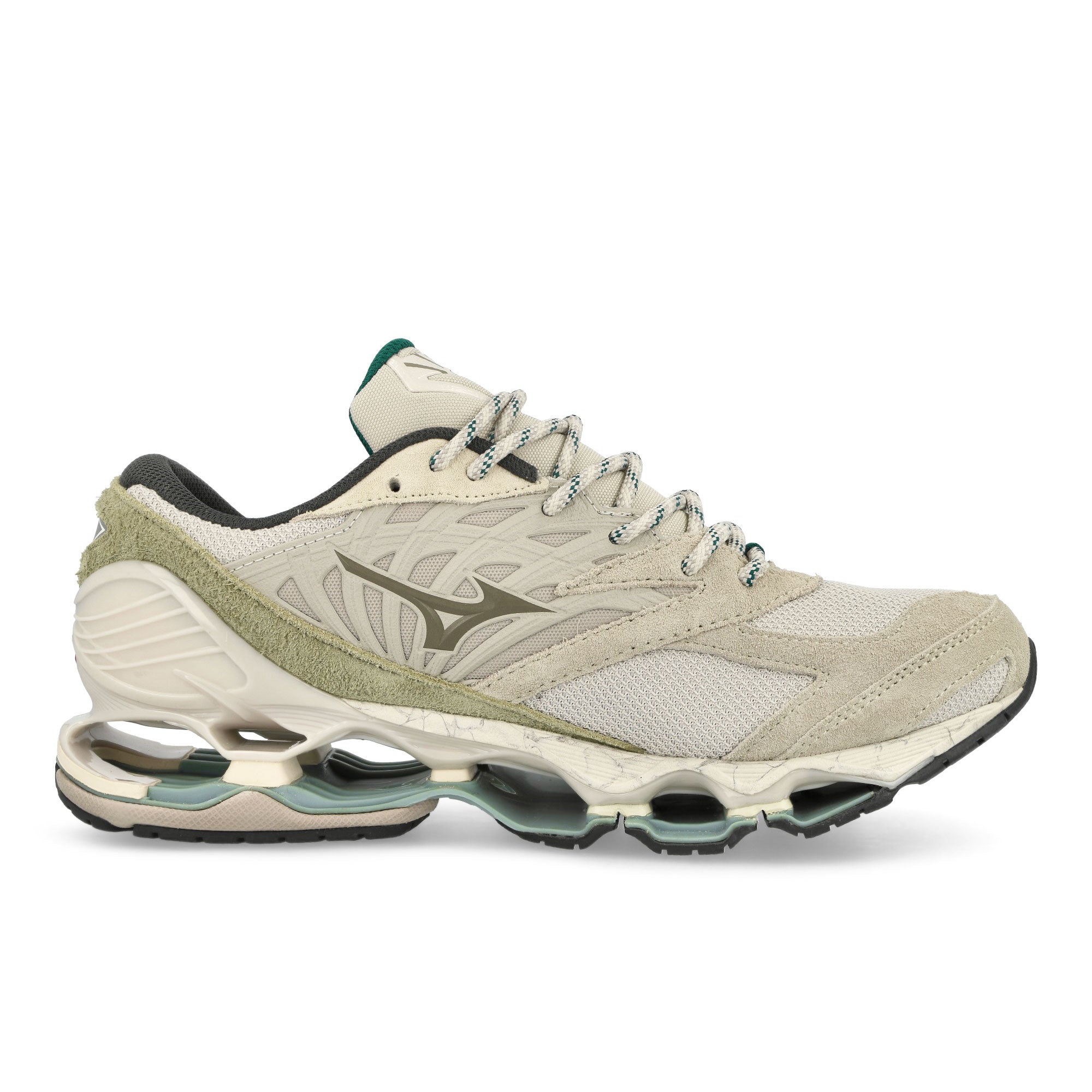 Mizuno Wave Prophecy LS Silver Cloud-White Sand-Cedar Low Top Sneakers Silhouette | Overkill