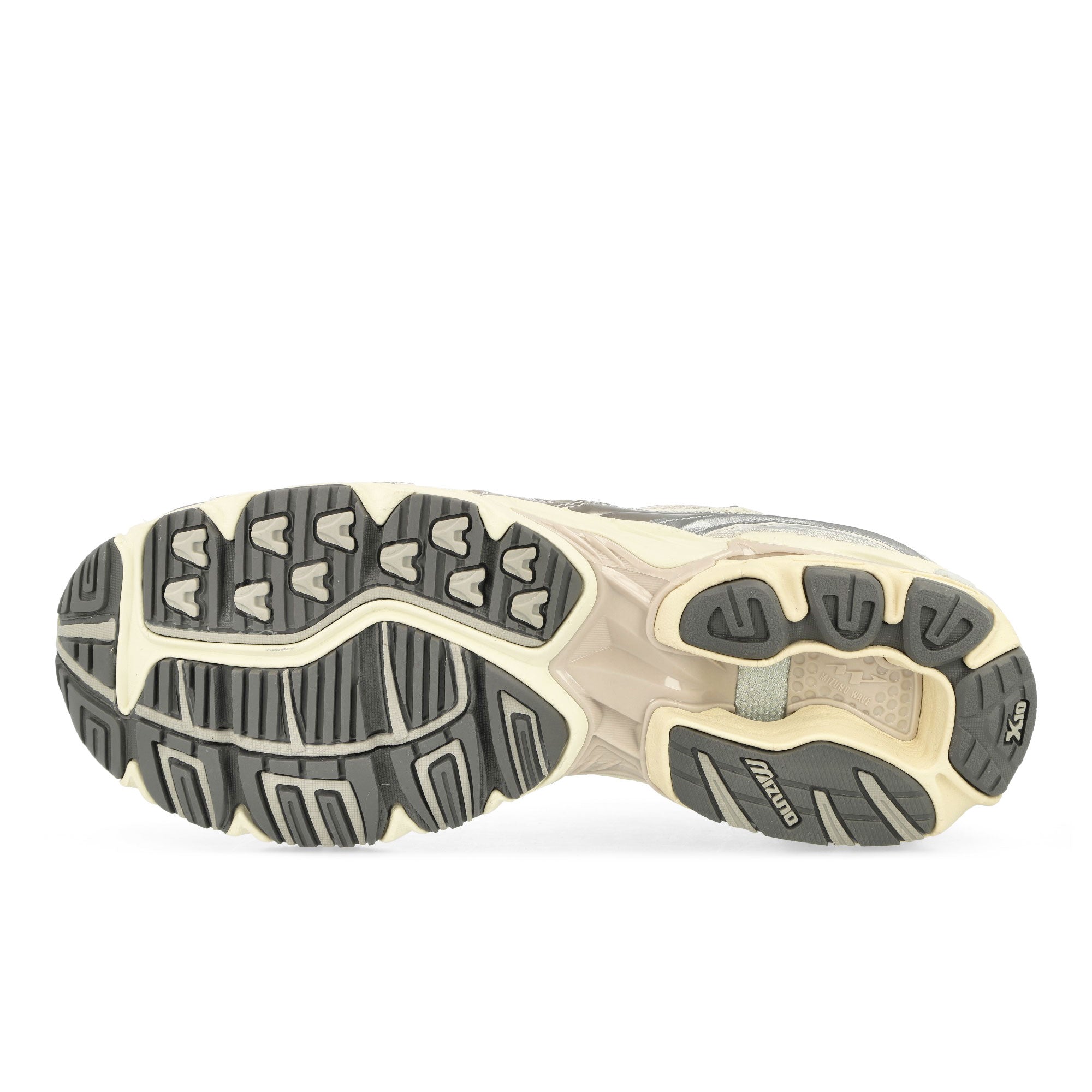 Mizuno Wave Rider 10 Snow White / White Sand / Nimbus Cloud Low Top Sneakers Detail View 1 | Overkill