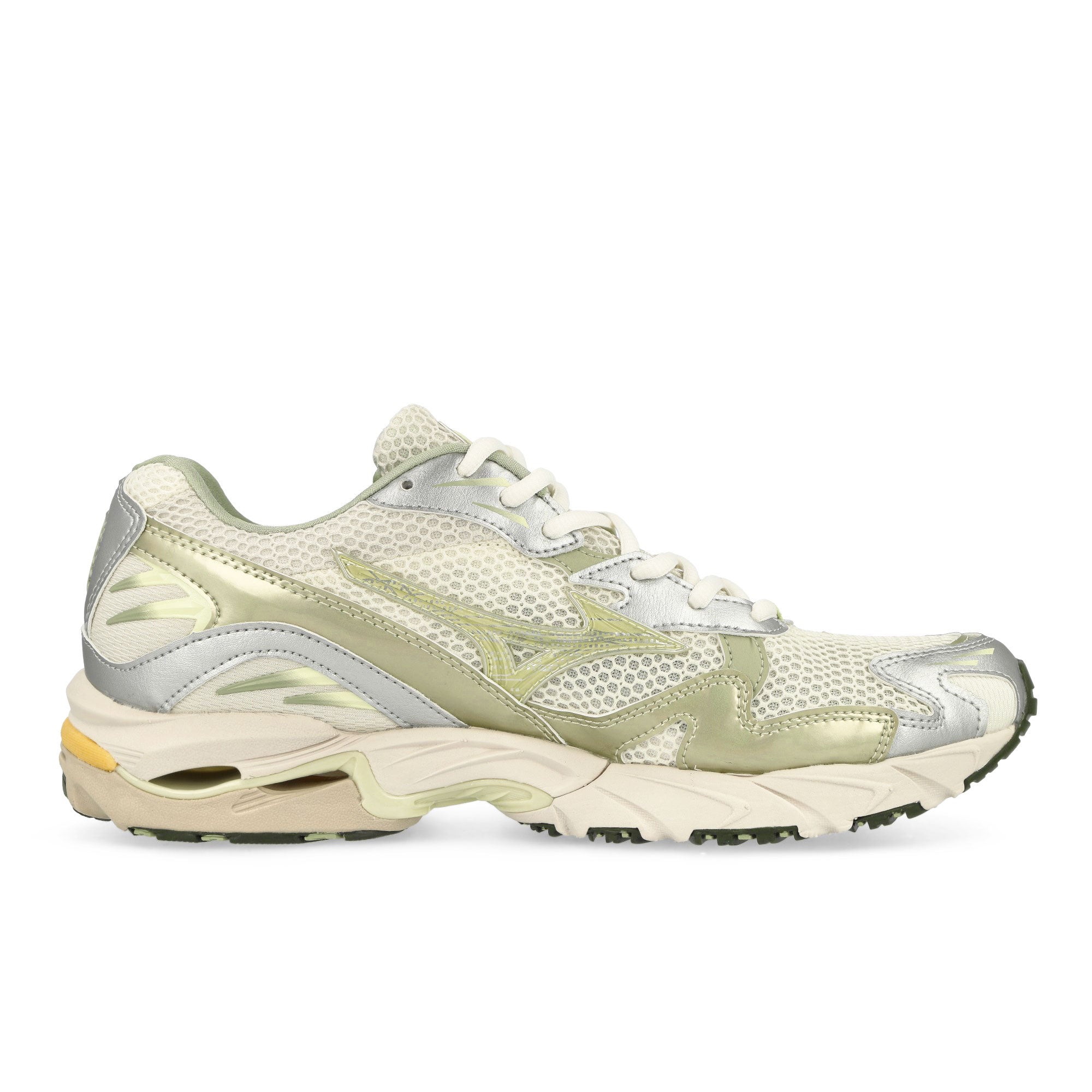 Mizuno Wave Rider 10 Snow White / White Jade / Desert Sage Low Top Sneakers Silhouette | Overkill