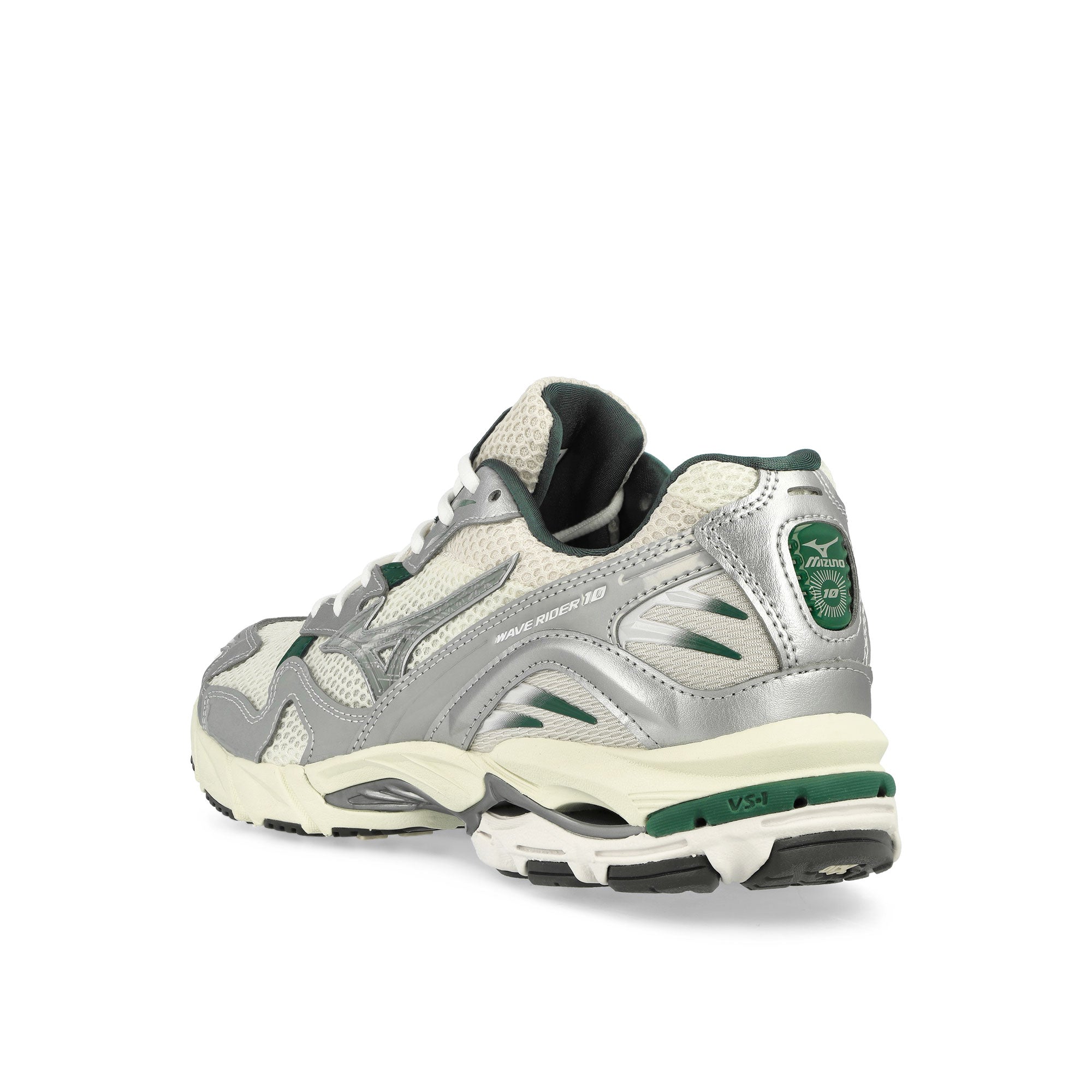 Mizuno Wave Rider 10 Sport Snow White / Slate / Bistro Green Low Top Sneakers Material | Overkill
