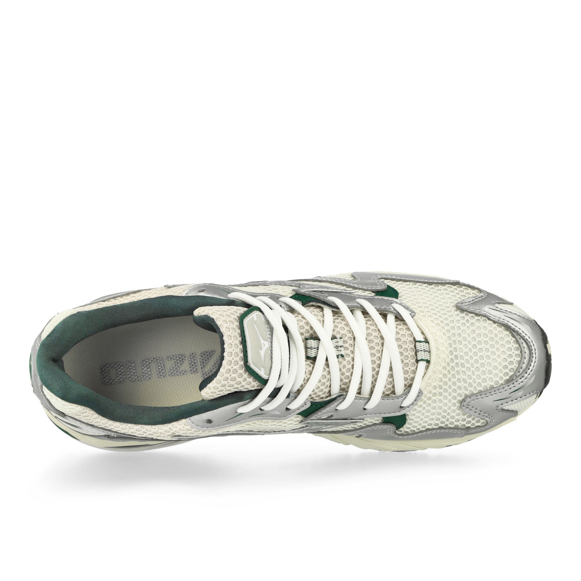 Mizuno Wave Rider 10 Sport Snow White / Slate / Bistro Green Low Top Sneakers Detailfoto | Overkill