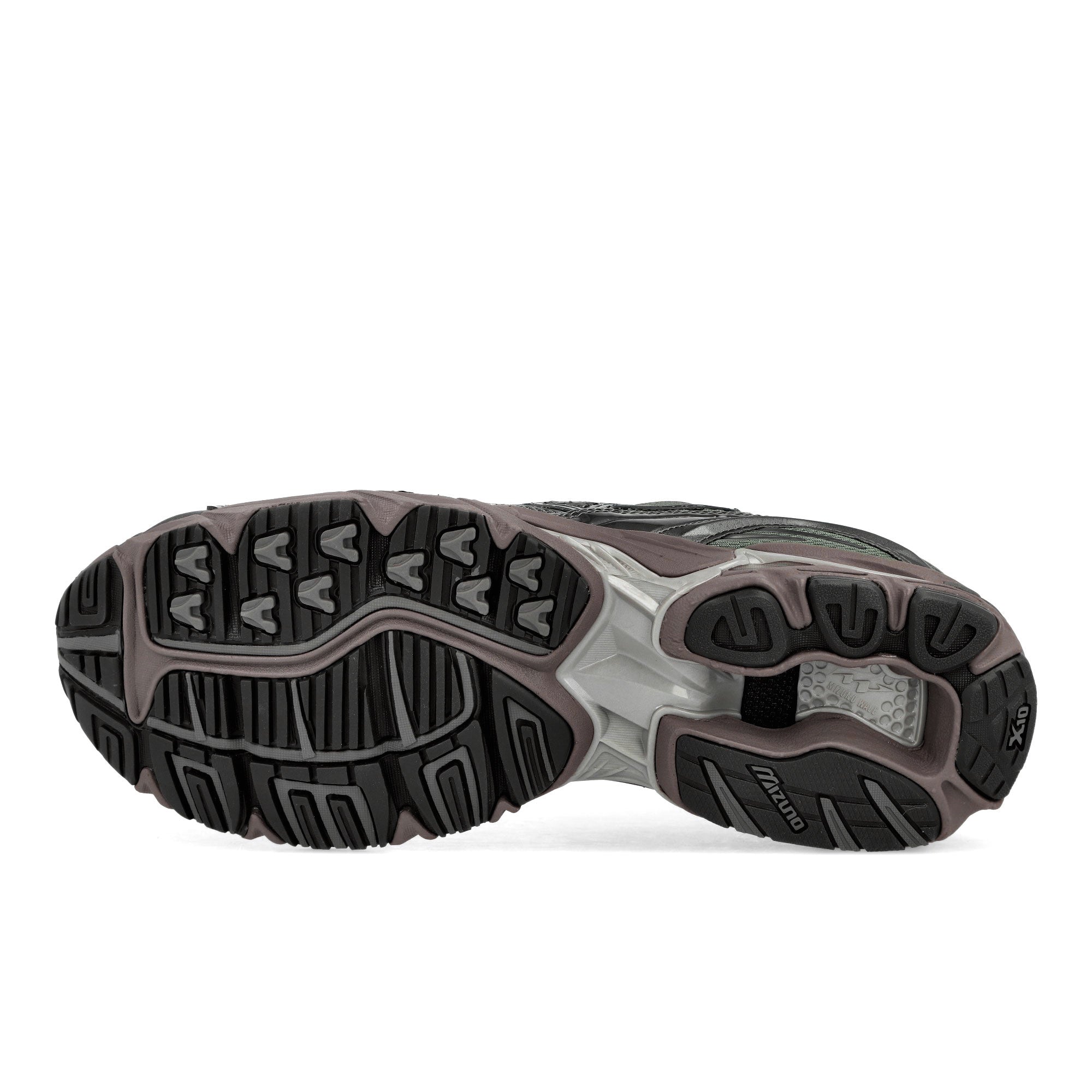 Mizuno Wave Rider 10 Agave Green / Black Sand / Metallic Gray Low Top Sneakers Detail View 1 | Overkill