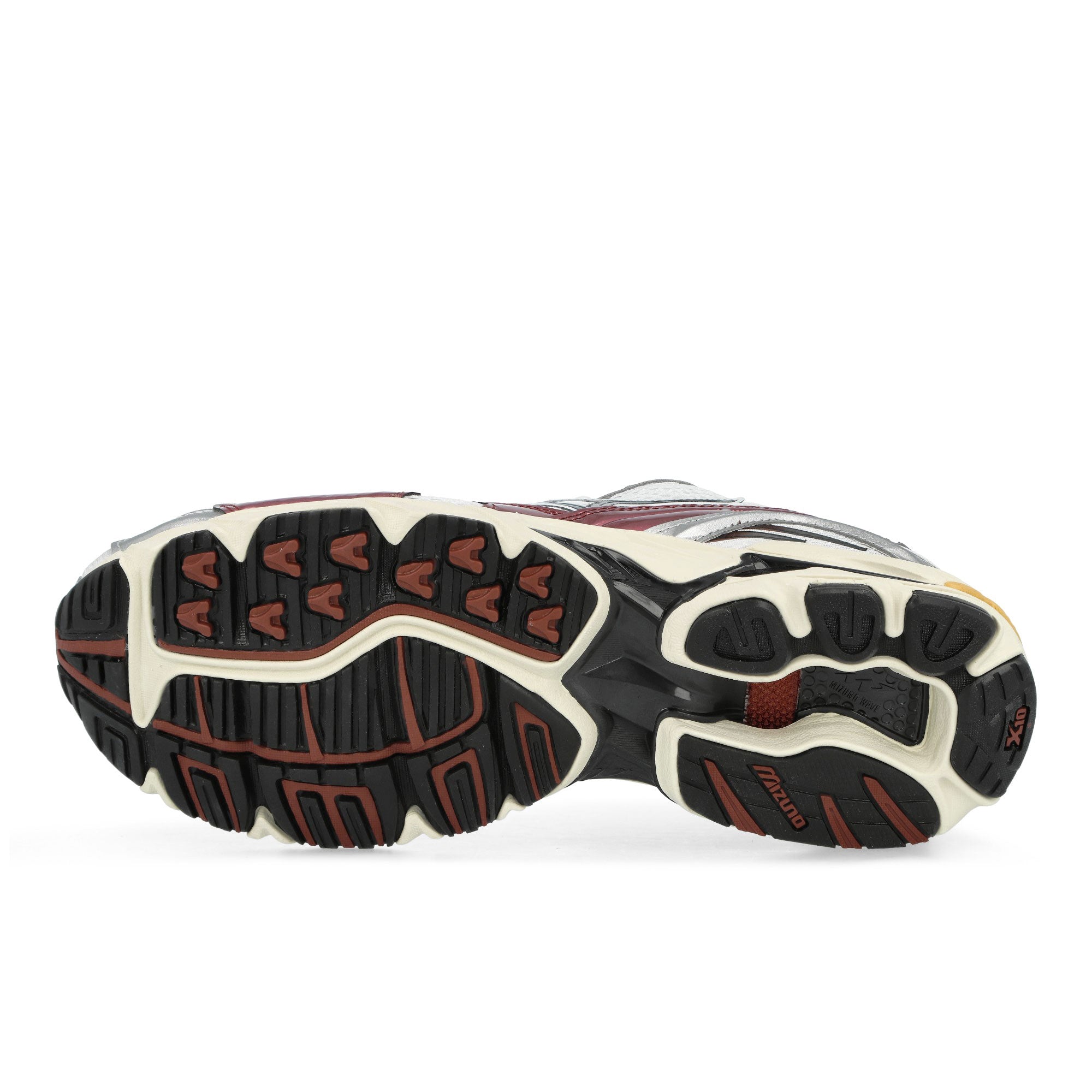 Mizuno Wave Rider 10 White / Black Sand - Syrah Low Top Sneakers D1GA243114 Detail View 1 | Overkill