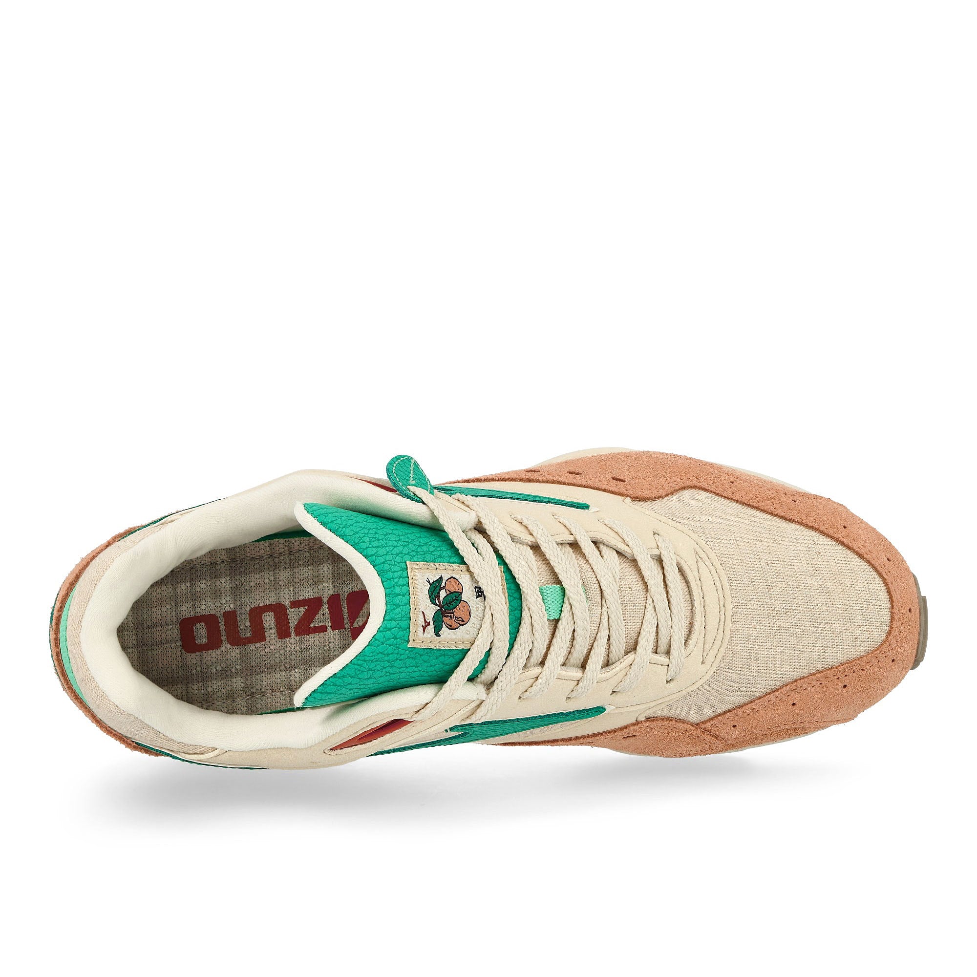 Mizuno Contender Peach Bloom / Greenlake / Pristine Low Top Sneakers Detailfoto | Overkill