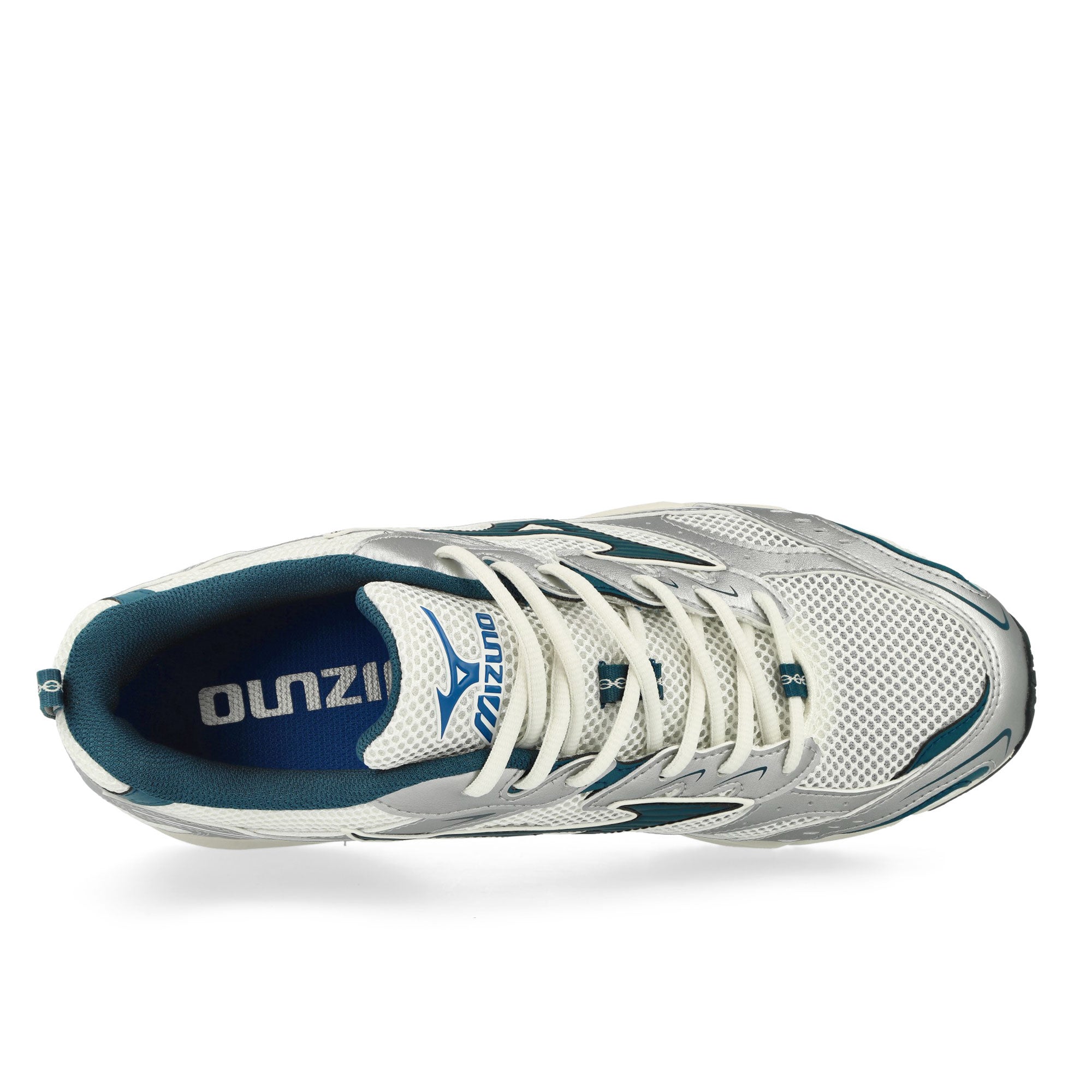 Mizuno MXR Snow White / Majolica Blue / Silver Low Top Sneakers Detailfoto | Overkill
