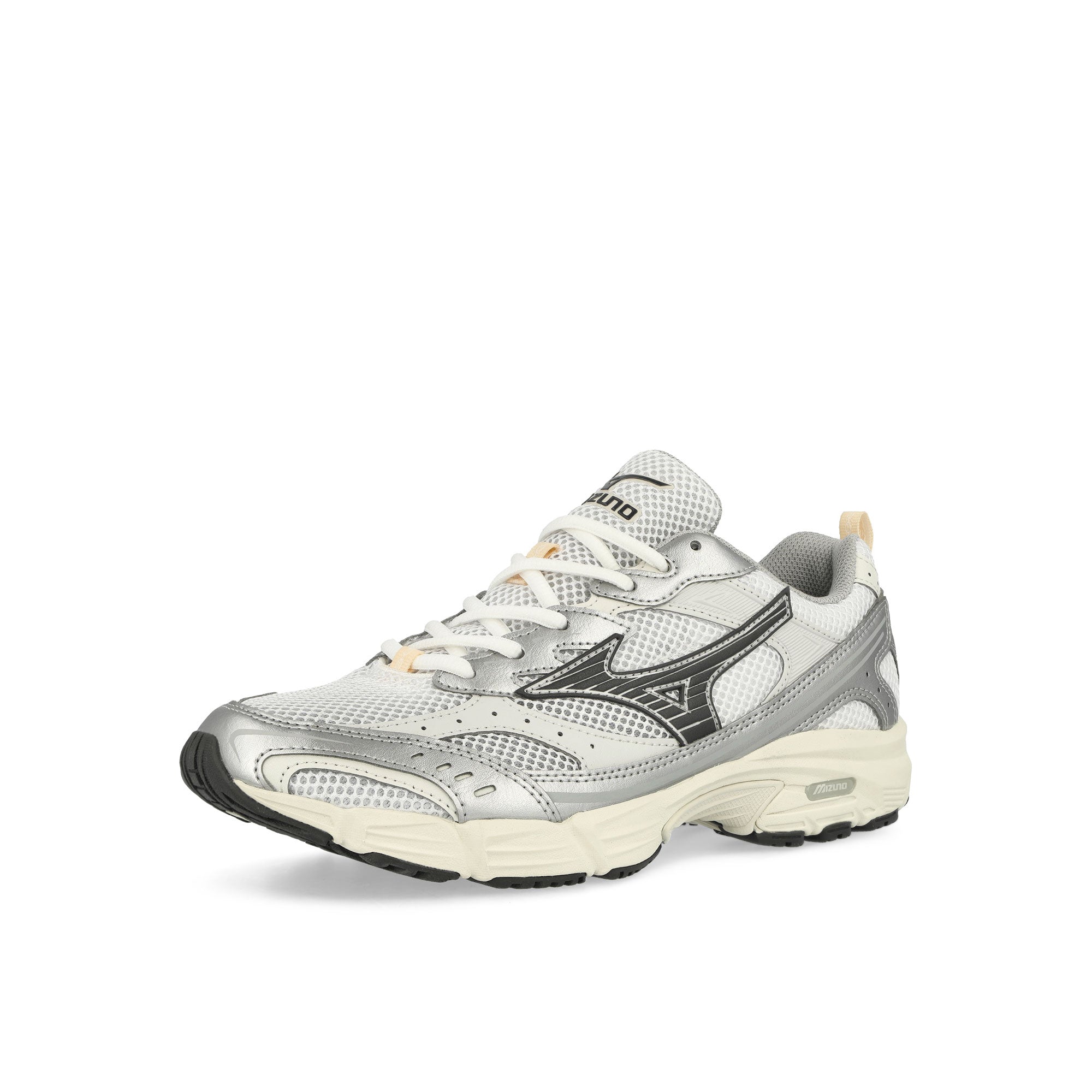Mizuno MXR White / Iron Gate / Peach Purée Low Top Sneakers Close Up | Overkill