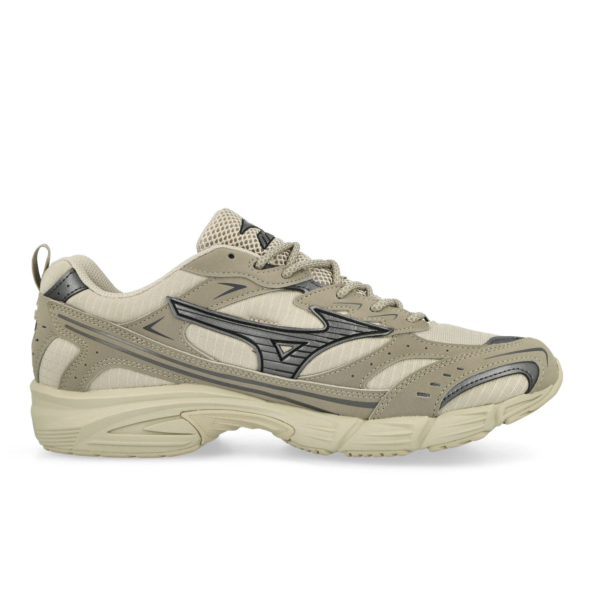 Mizuno MXR Tech Silver Cloud / Metallic Gray / V.Khaki Low Top Sneakers Silhouette | Overkill