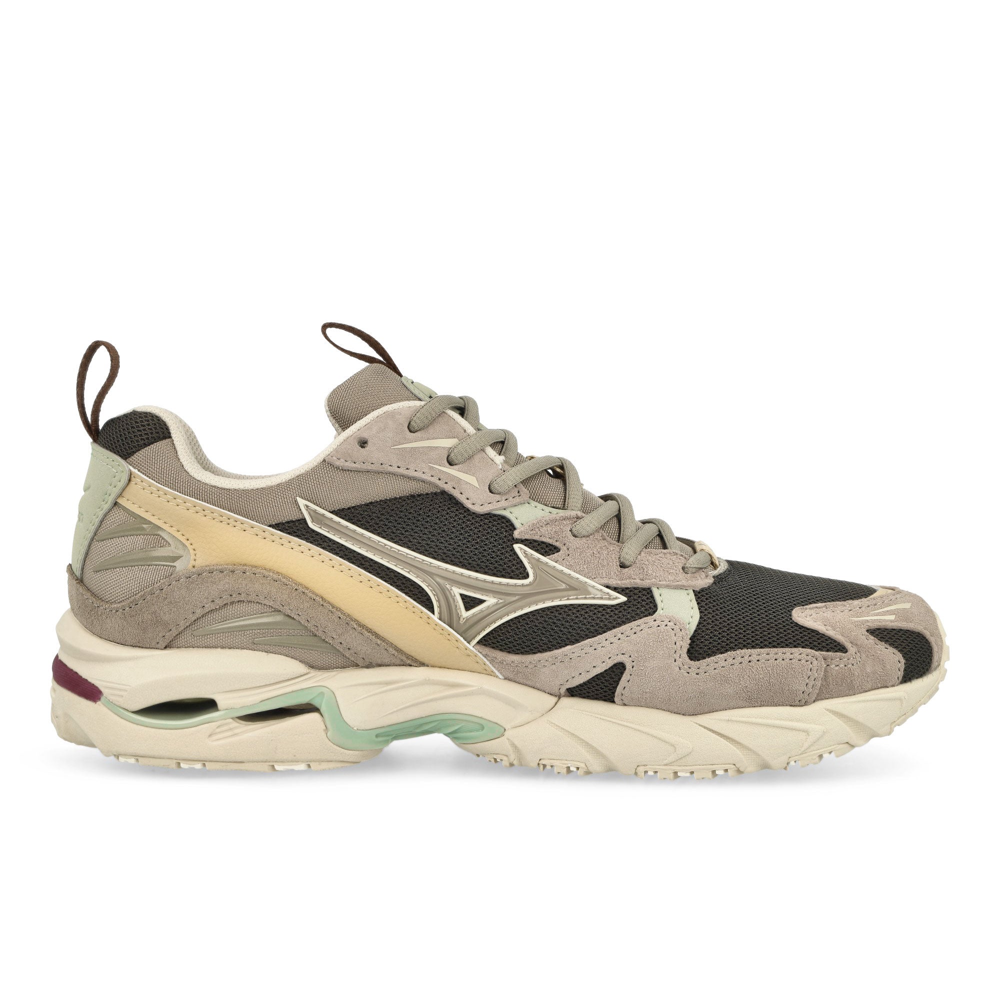 Mizuno Wave Rider 10 Beluga / Vintage Khaki / Mojave Desert Low Top Sneakers Silhouette | Overkill