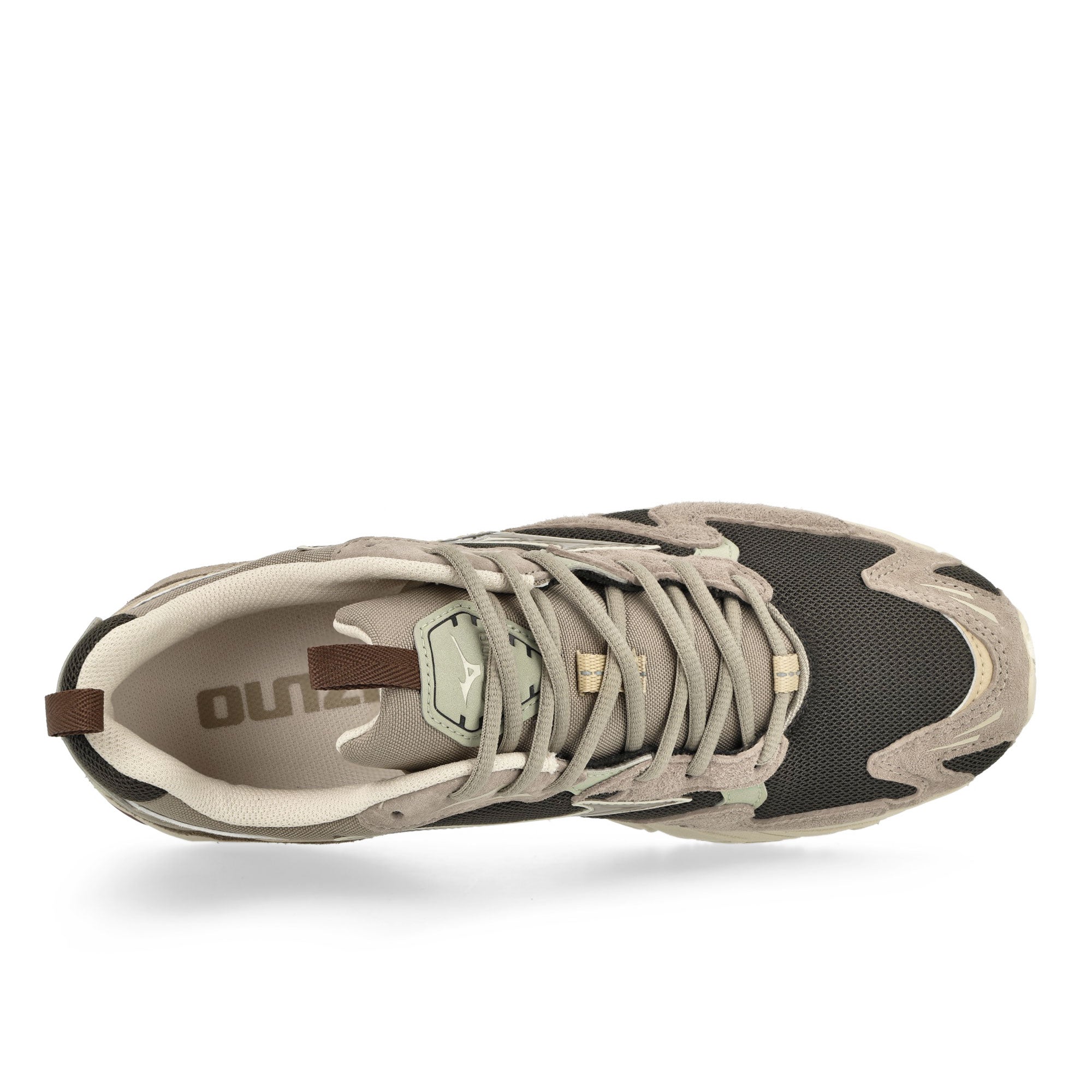 Mizuno Wave Rider 10 Beluga / Vintage Khaki / Mojave Desert Low Top Sneakers Detailfoto | Overkill