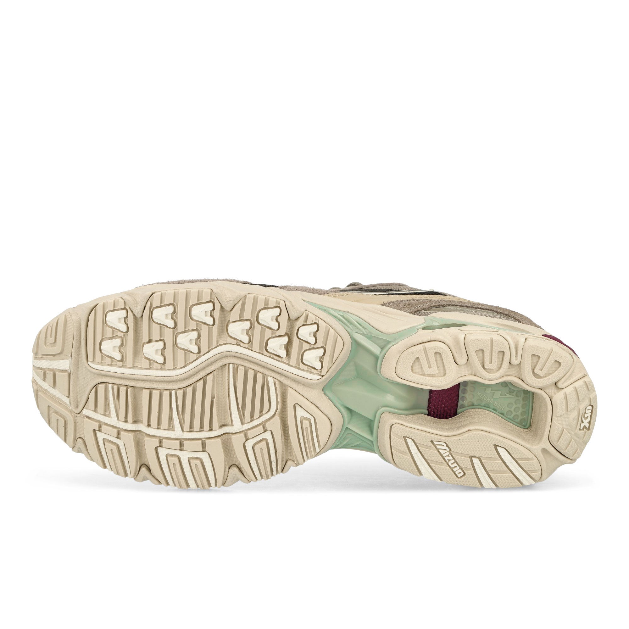 Mizuno Wave Rider 10 Beluga / Vintage Khaki / Mojave Desert Low Top Sneakers Detail View 1 | Overkill