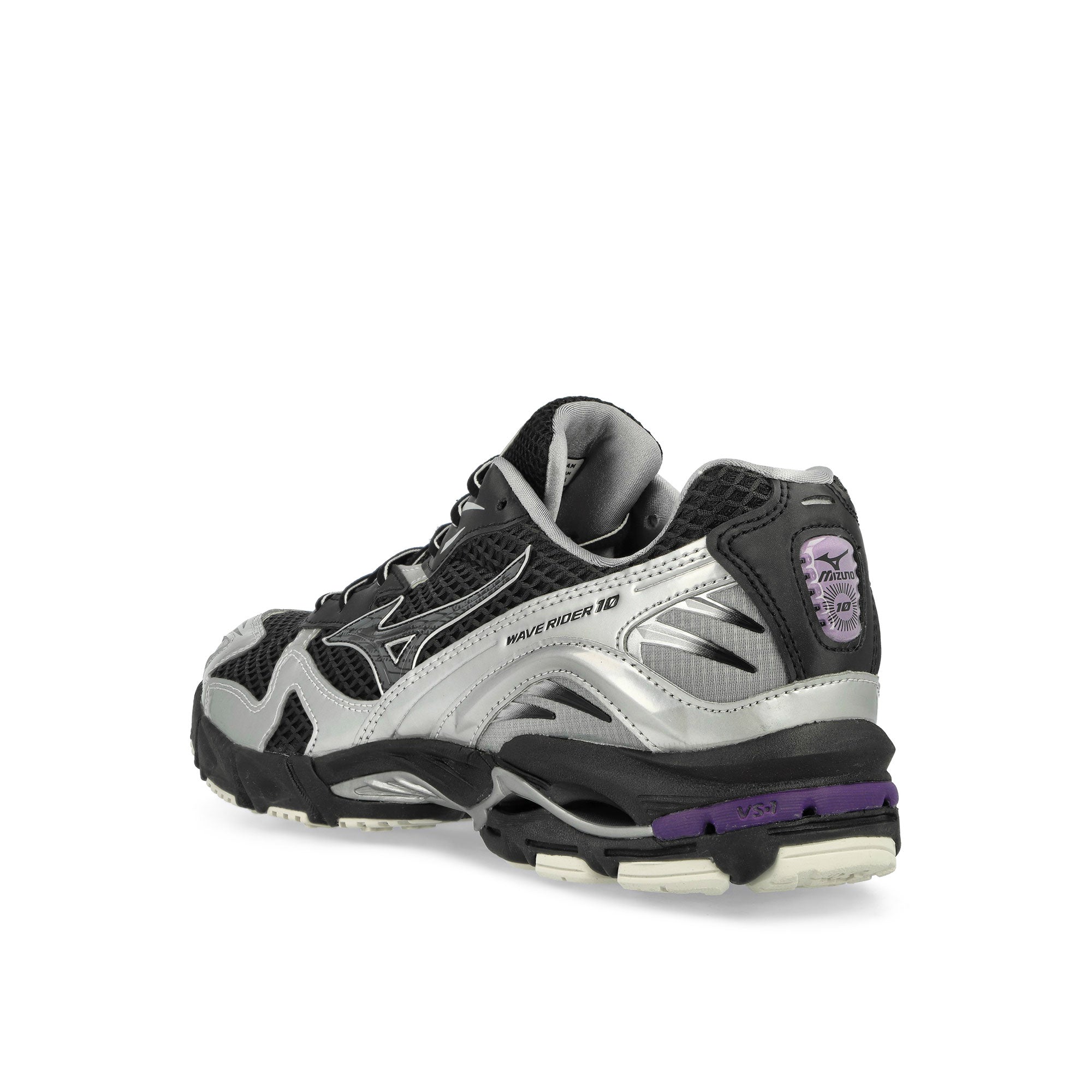 Mizuno Wave Rider 10 Black / Black Sand / Purple Haze Low Top Sneakers Material | Overkill