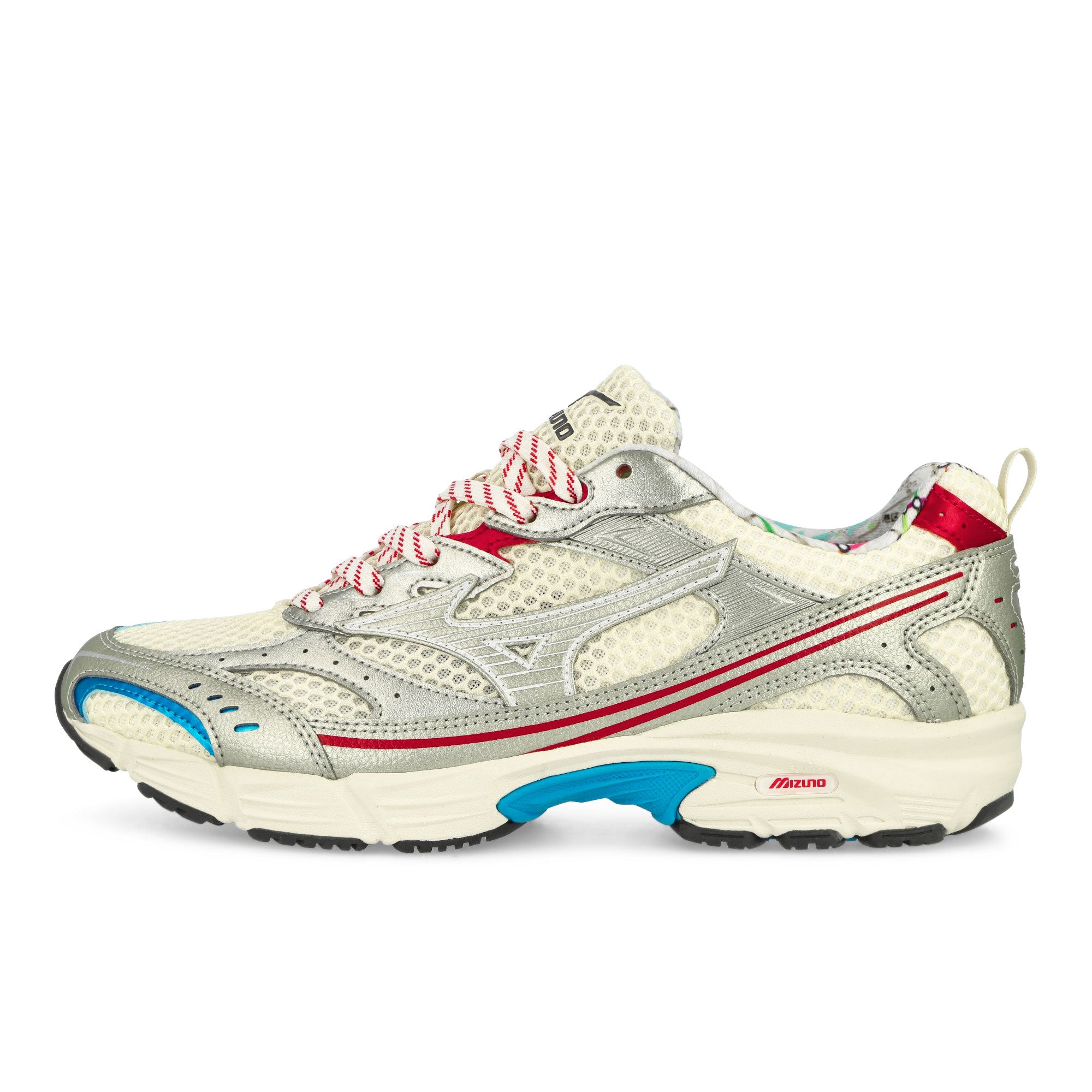 Mizuno MXR Osaka City Pristine/High Risk Red/Blue Pace Low Top Sneakers D1GA250801 | Overkill