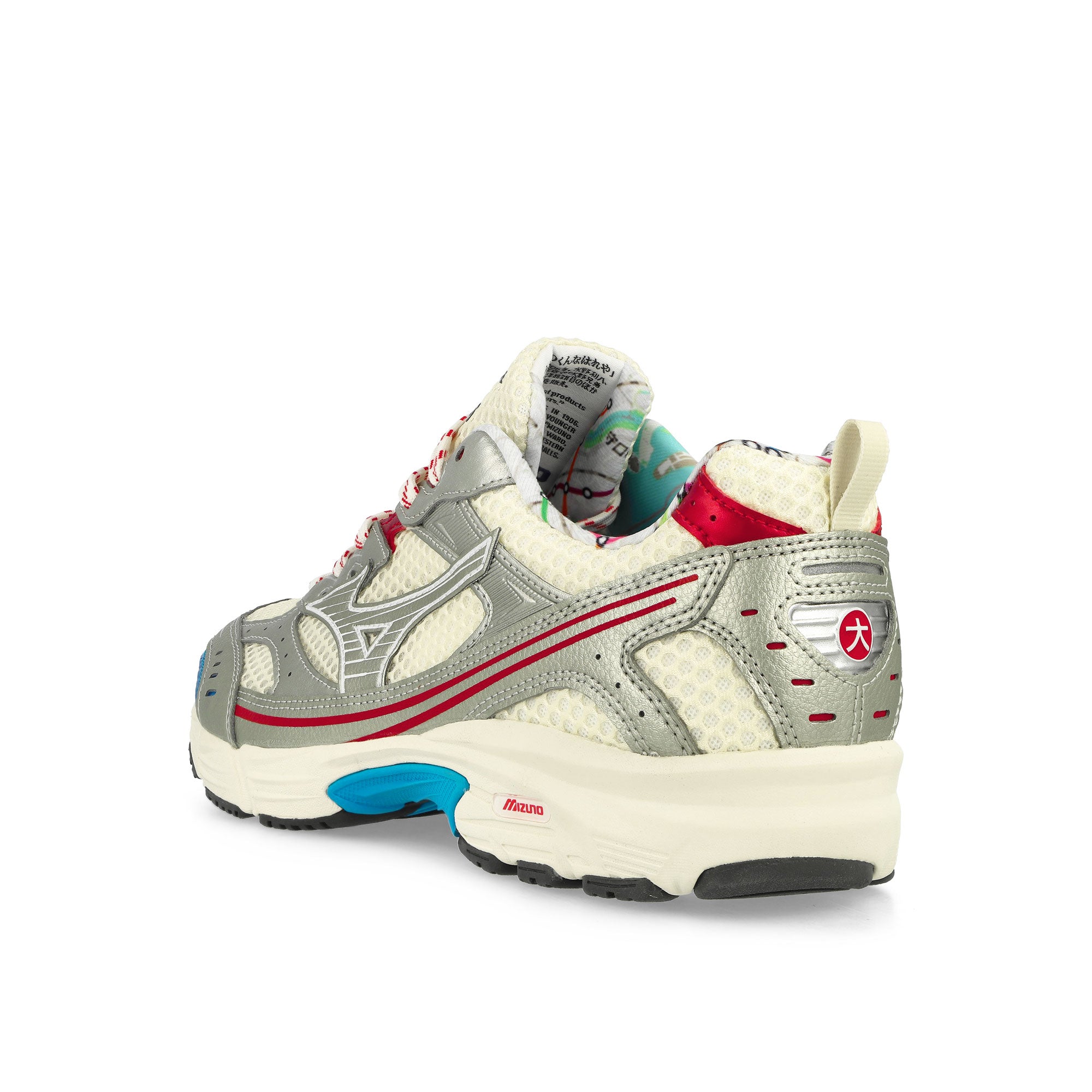 Mizuno MXR Osaka City Pristine/High Risk Red/Blue Pace Low Top Sneakers Material | Overkill