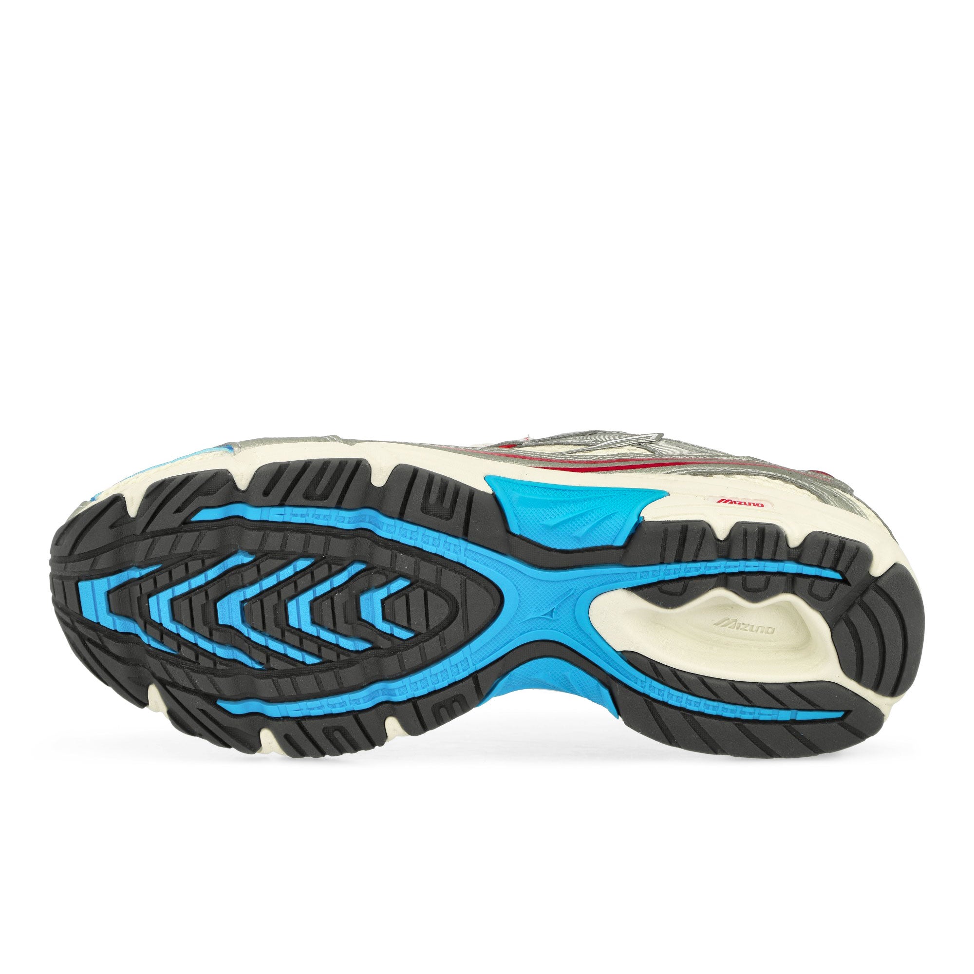 Mizuno MXR Osaka City Pristine/High Risk Red/Blue Pace Low Top Sneakers Detail View 2 | Overkill