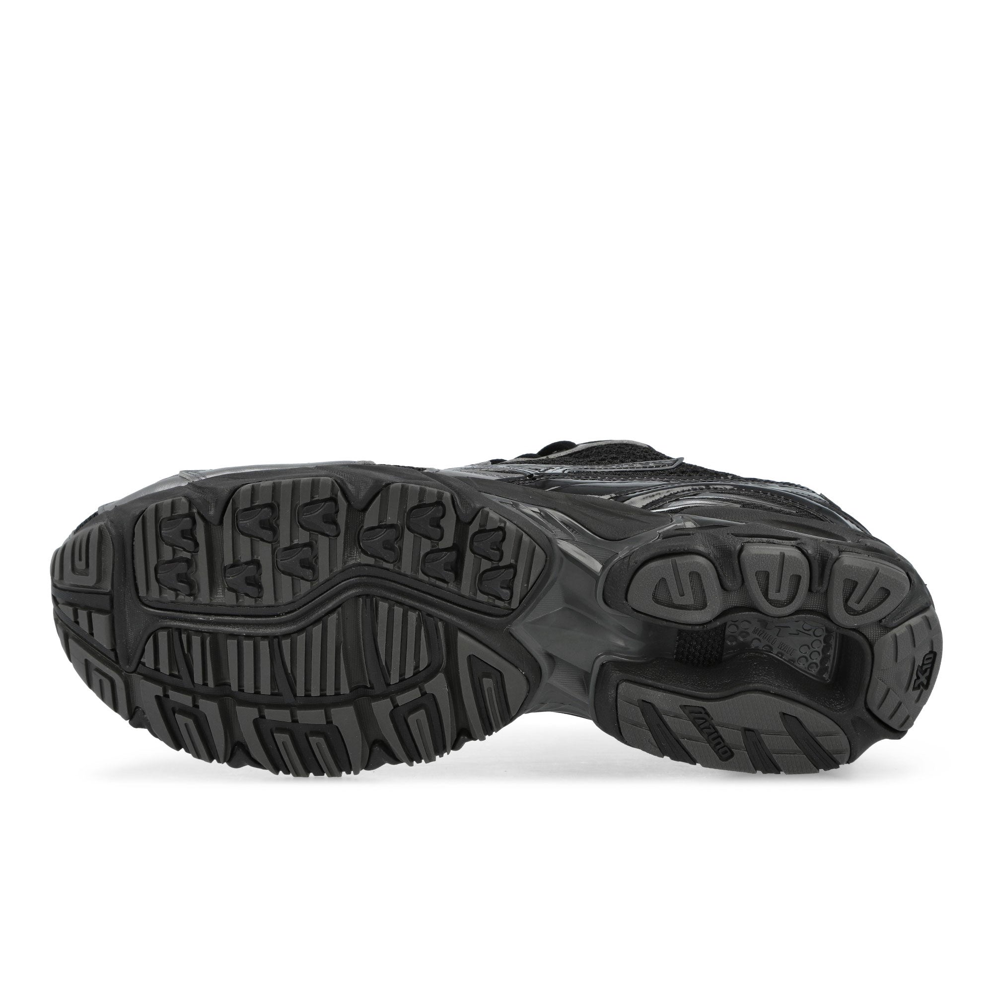 Mizuno Wave Rider 10 Black / Black Sand / Metallic Gray Low Top Sneakers D1GA261601 Detail View 1 | Overkill