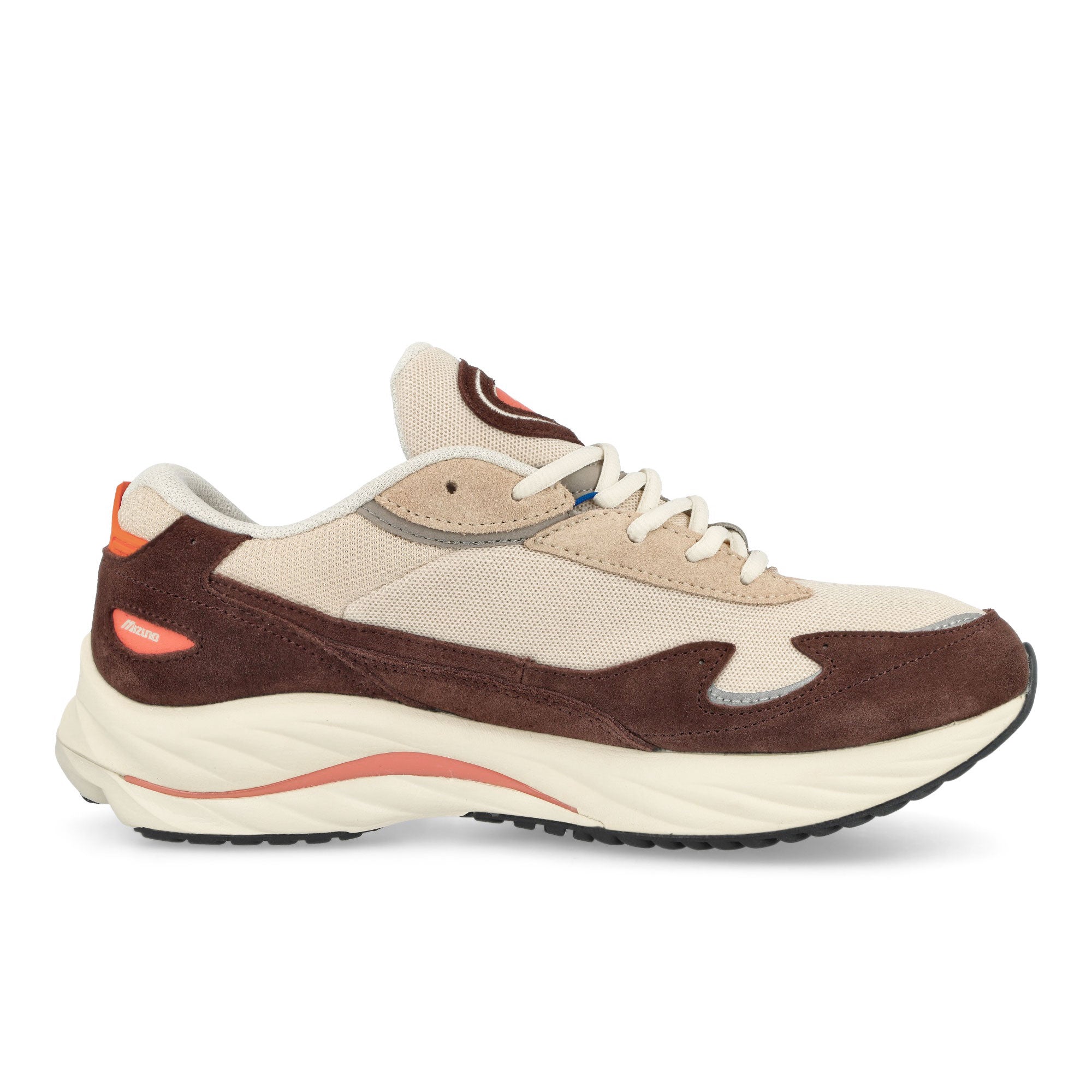 Mizuno Wave Rider Beta Mother of Pearl / India Ink / Chicory Coffee Low Top Sneakers Silhouette | Overkill