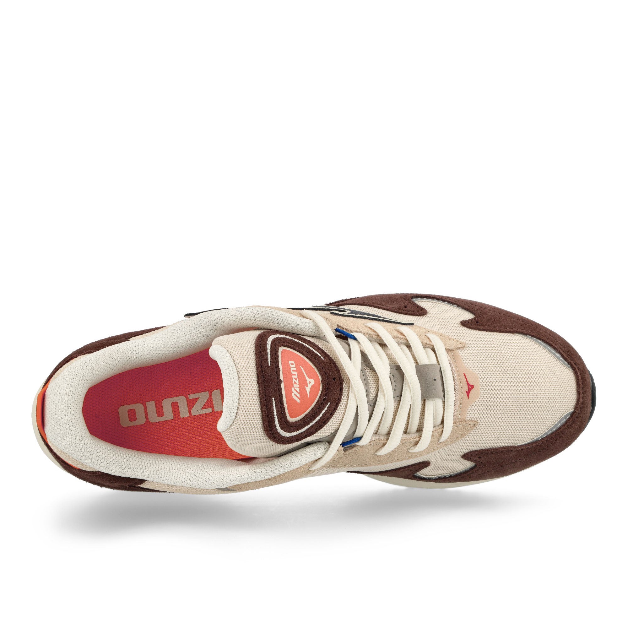 Mizuno Wave Rider Beta Mother of Pearl / India Ink / Chicory Coffee Low Top Sneakers Detailfoto | Overkill