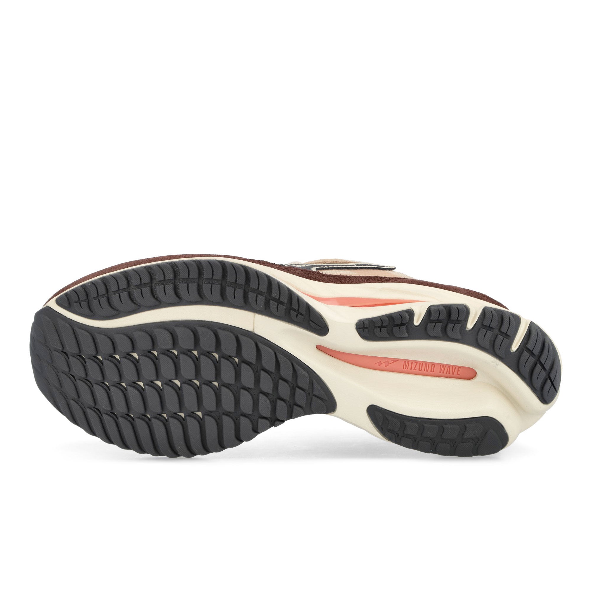 Mizuno Wave Rider Beta Mother of Pearl / India Ink / Chicory Coffee Low Top Sneakers Detail View 1 | Overkill