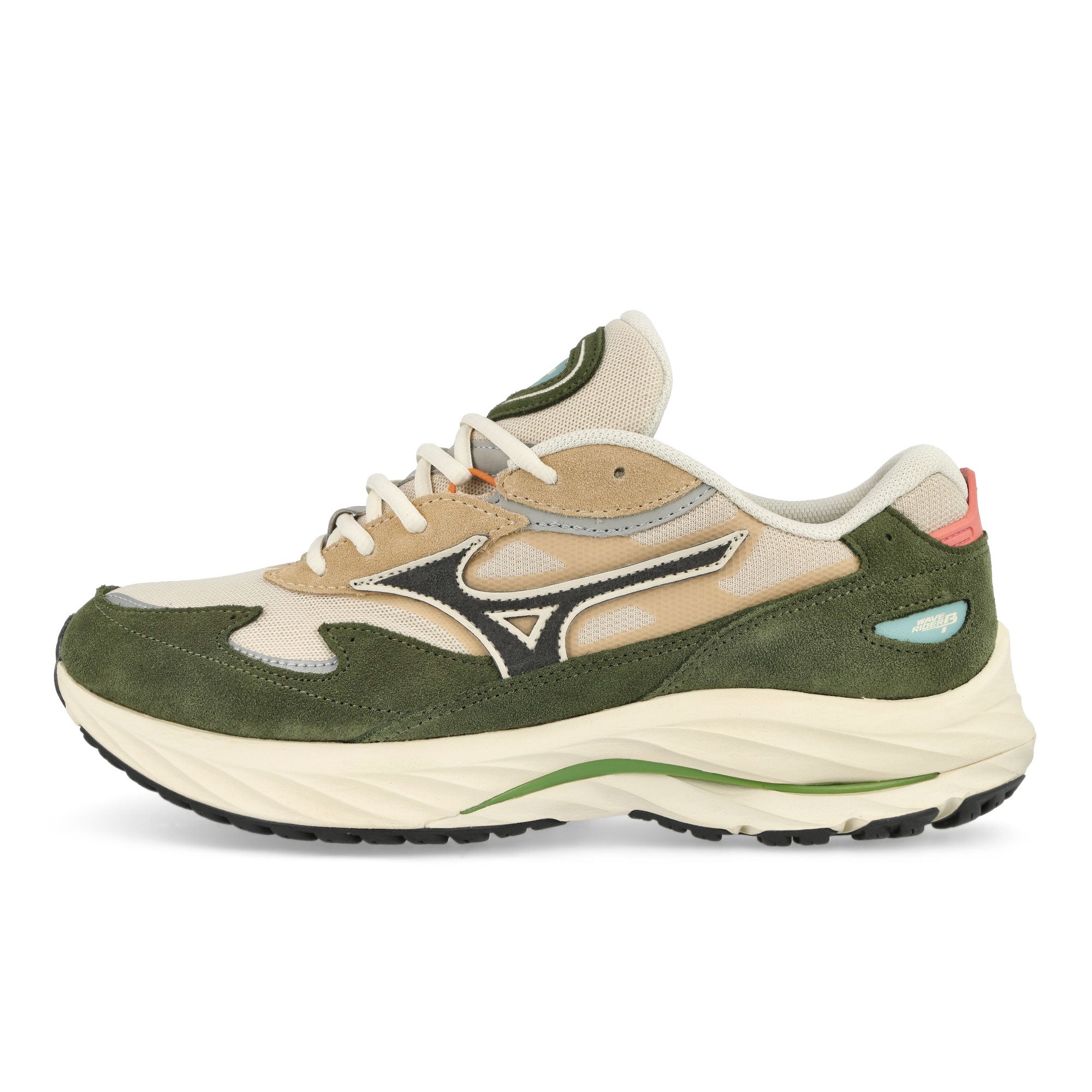 Mizuno Wave Rider Beta Summer Sand / Dark Shadow / Rifle Green Low Top Sneakers D1GA330906 | Overkill