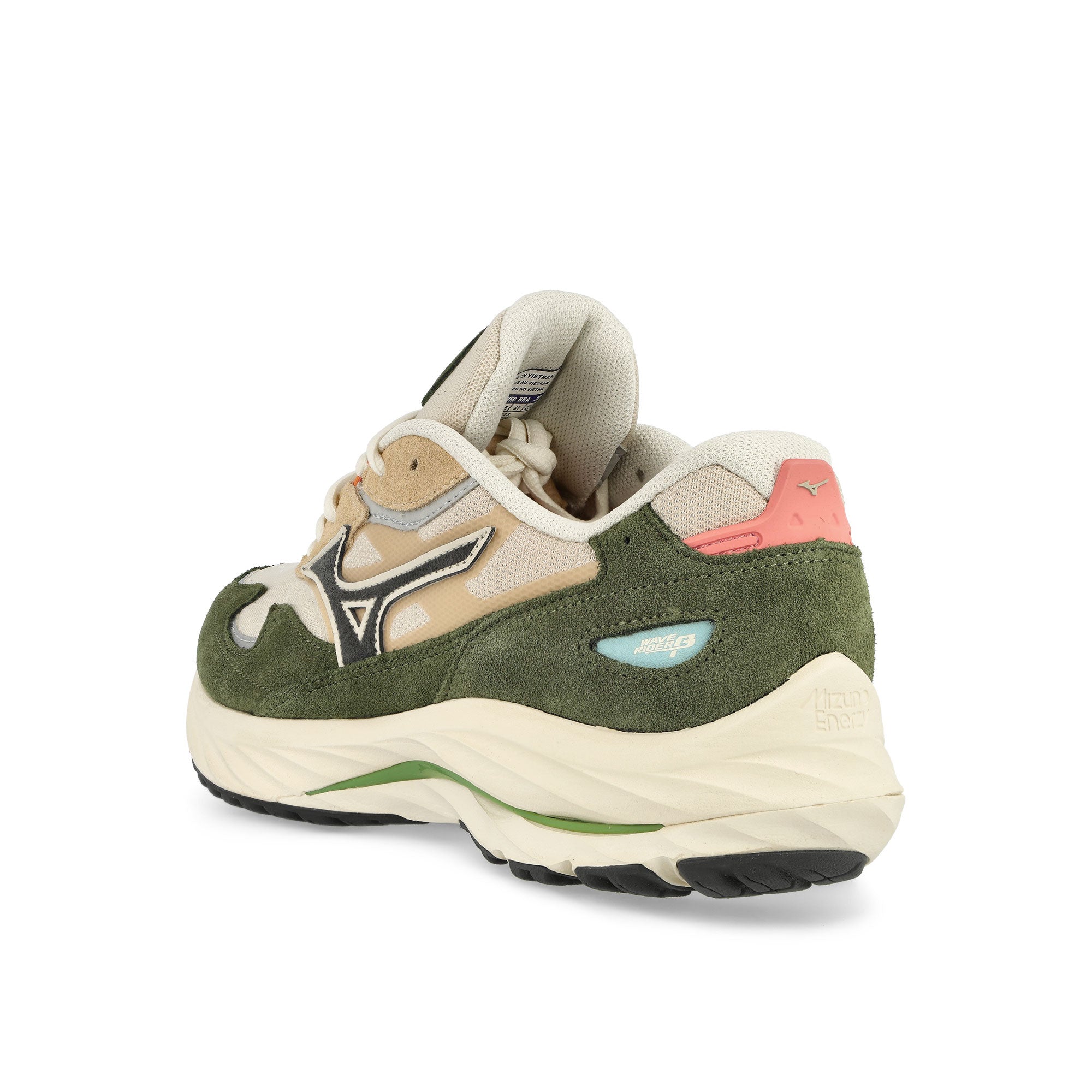 Mizuno Wave Rider Beta Summer Sand / Dark Shadow / Rifle Green Low Top Sneakers Material | Overkill