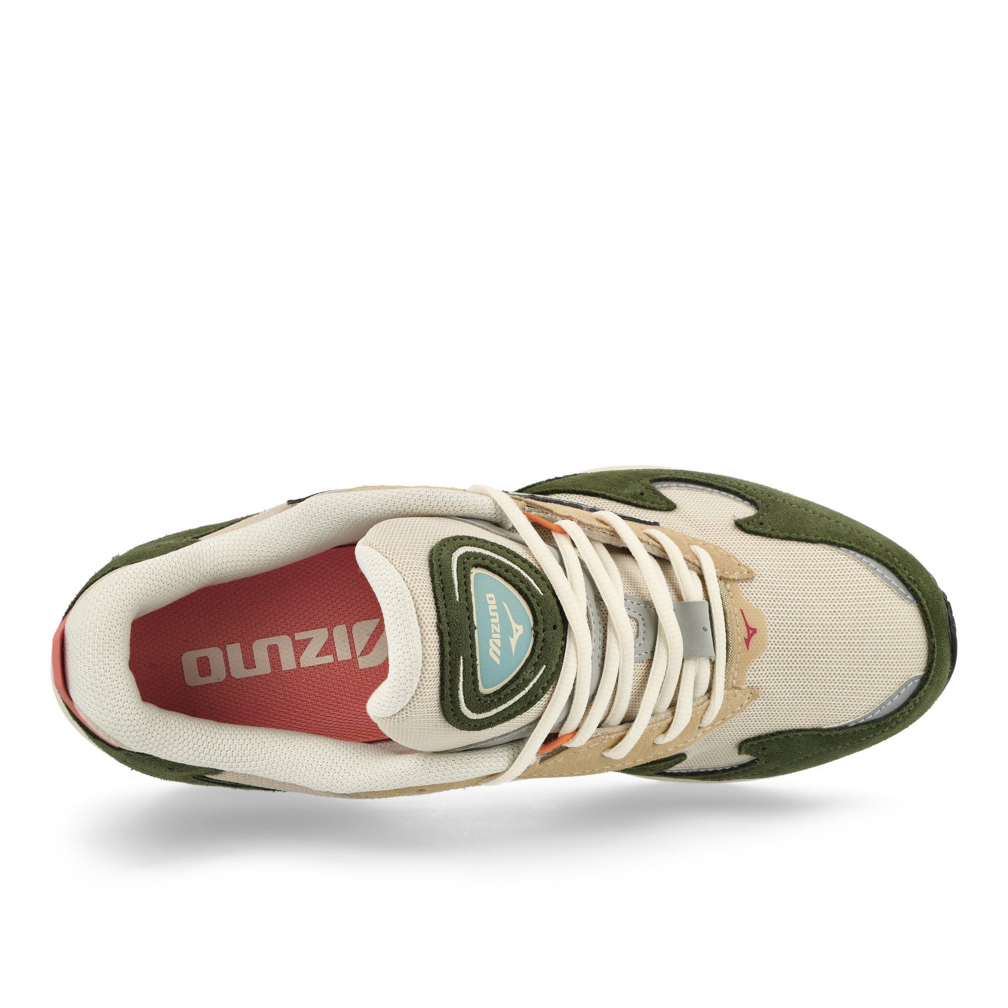 Mizuno Wave Rider Beta Summer Sand / Dark Shadow / Rifle Green Low Top Sneakers Detailfoto | Overkill