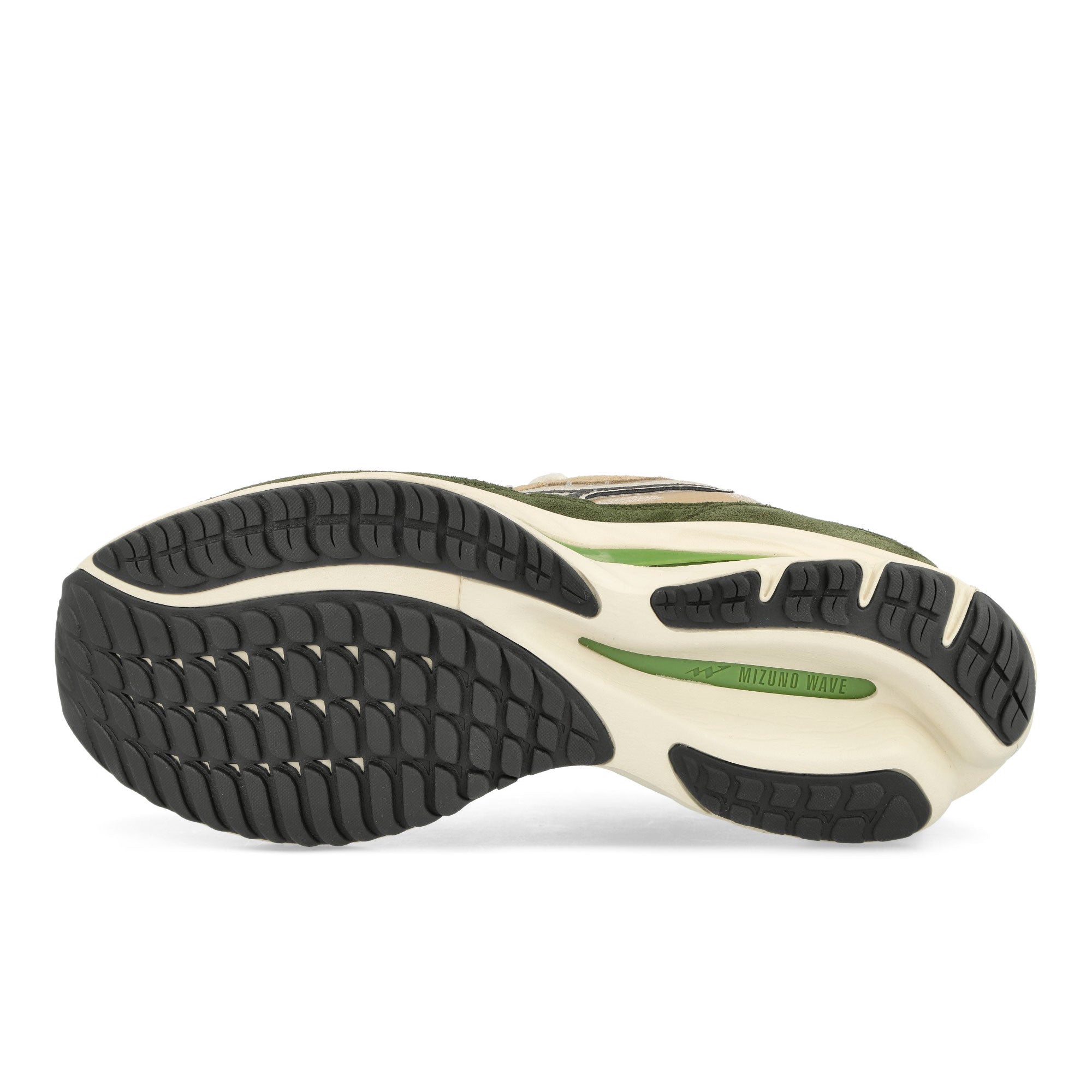Mizuno Wave Rider Beta Summer Sand / Dark Shadow / Rifle Green Low Top Sneakers Detail View 1 | Overkill