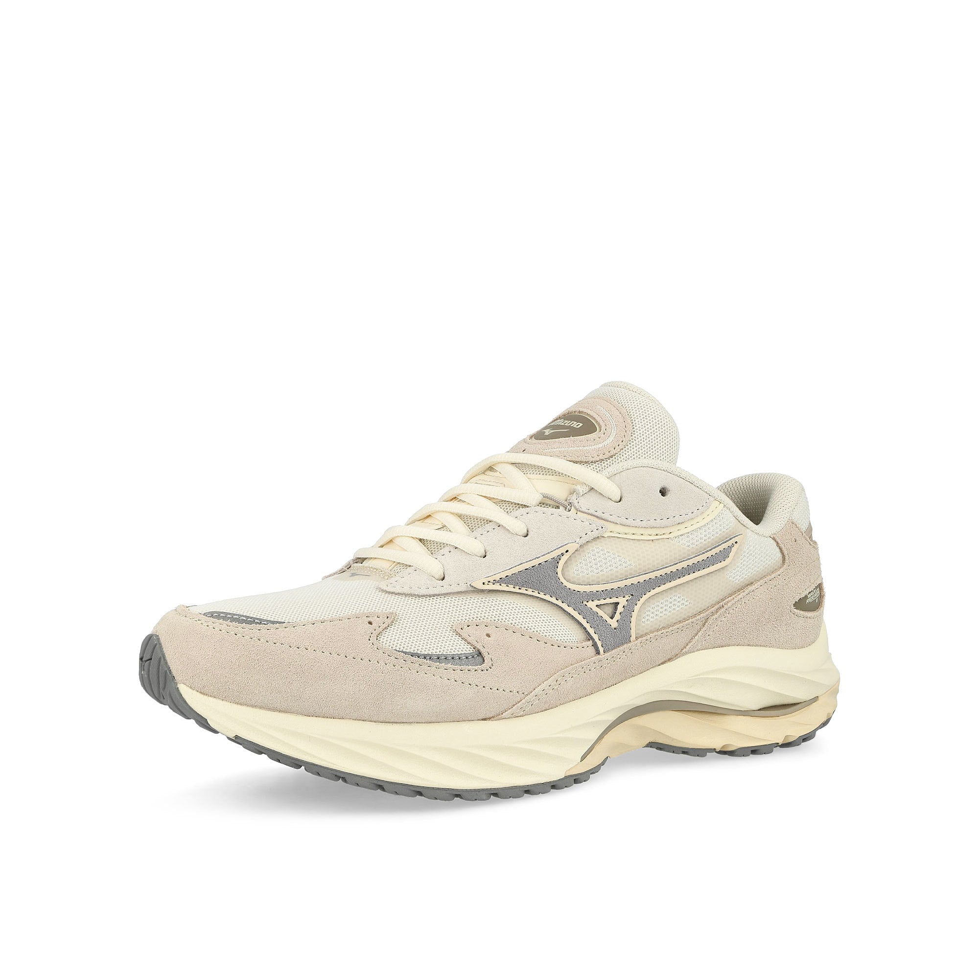 Mizuno Wave Raider B White Sand / Ultimate Gray Low Top Sneakers Close Up | Overkill