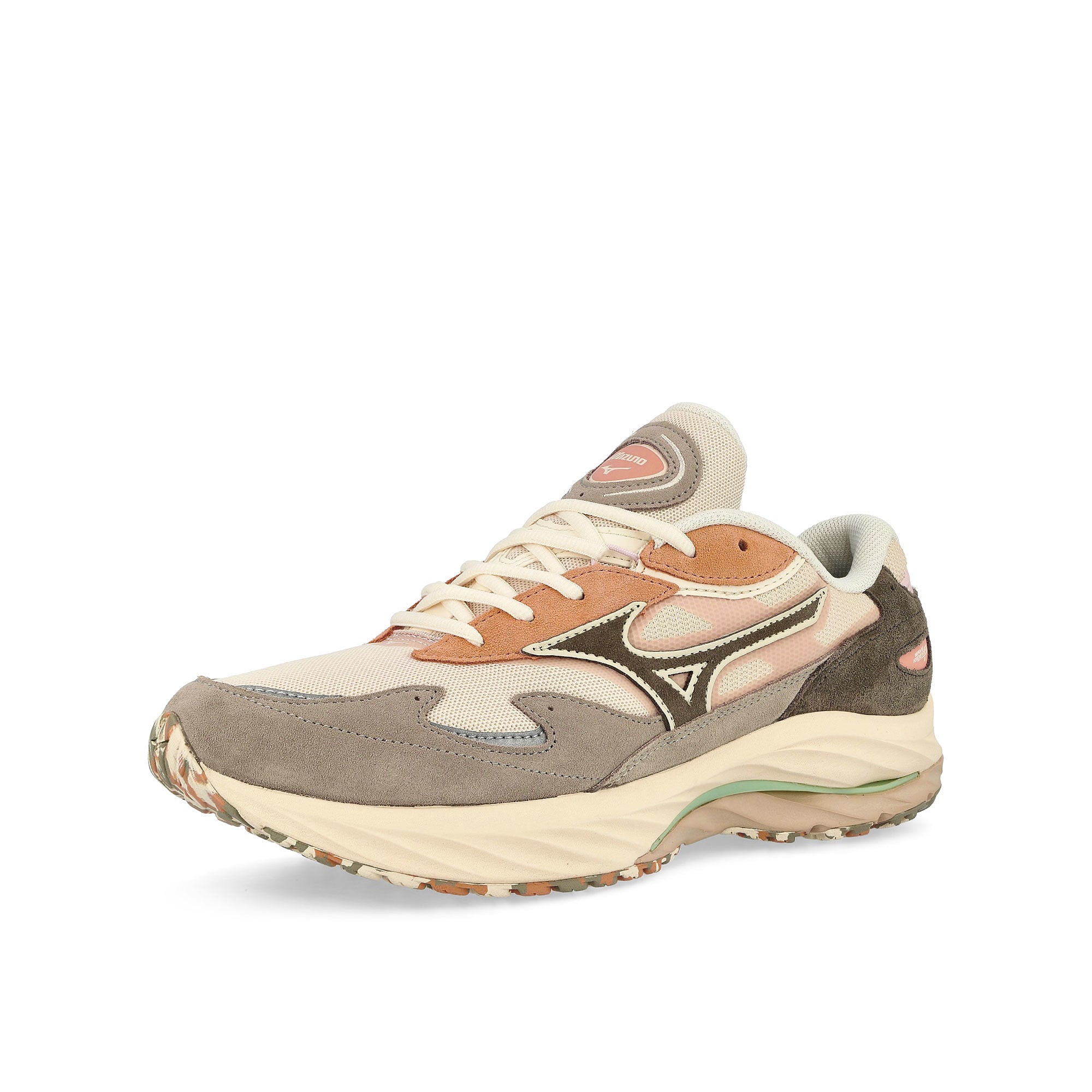 Mizuno Wave Raider B Vintage Khaki / Major Brown / Moth Low Top Sneakers Close Up | Overkill