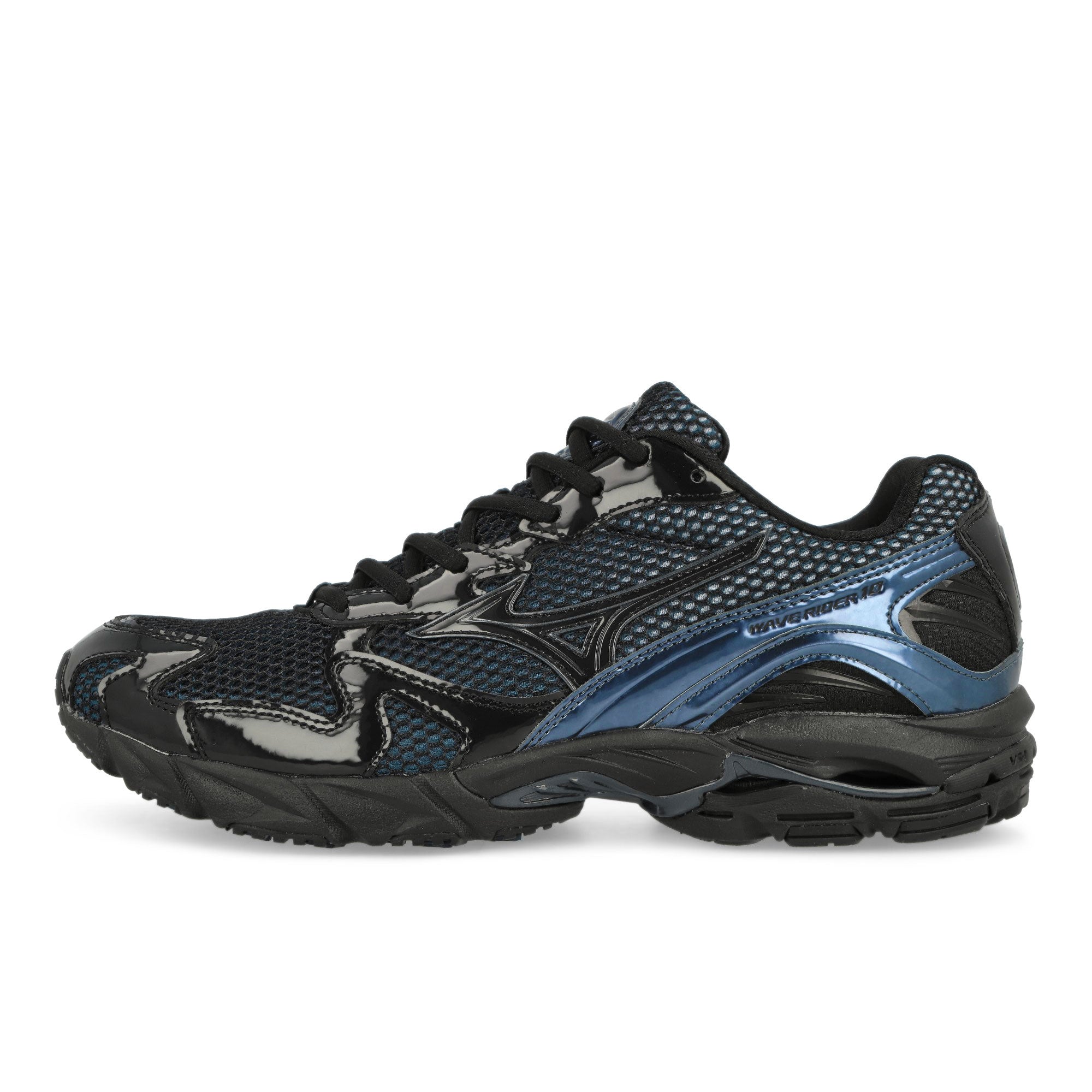 Mizuno Wave Rider 10 Black Beauty / Estate Blue Low Top Sneakers D1GD243401 | Overkill