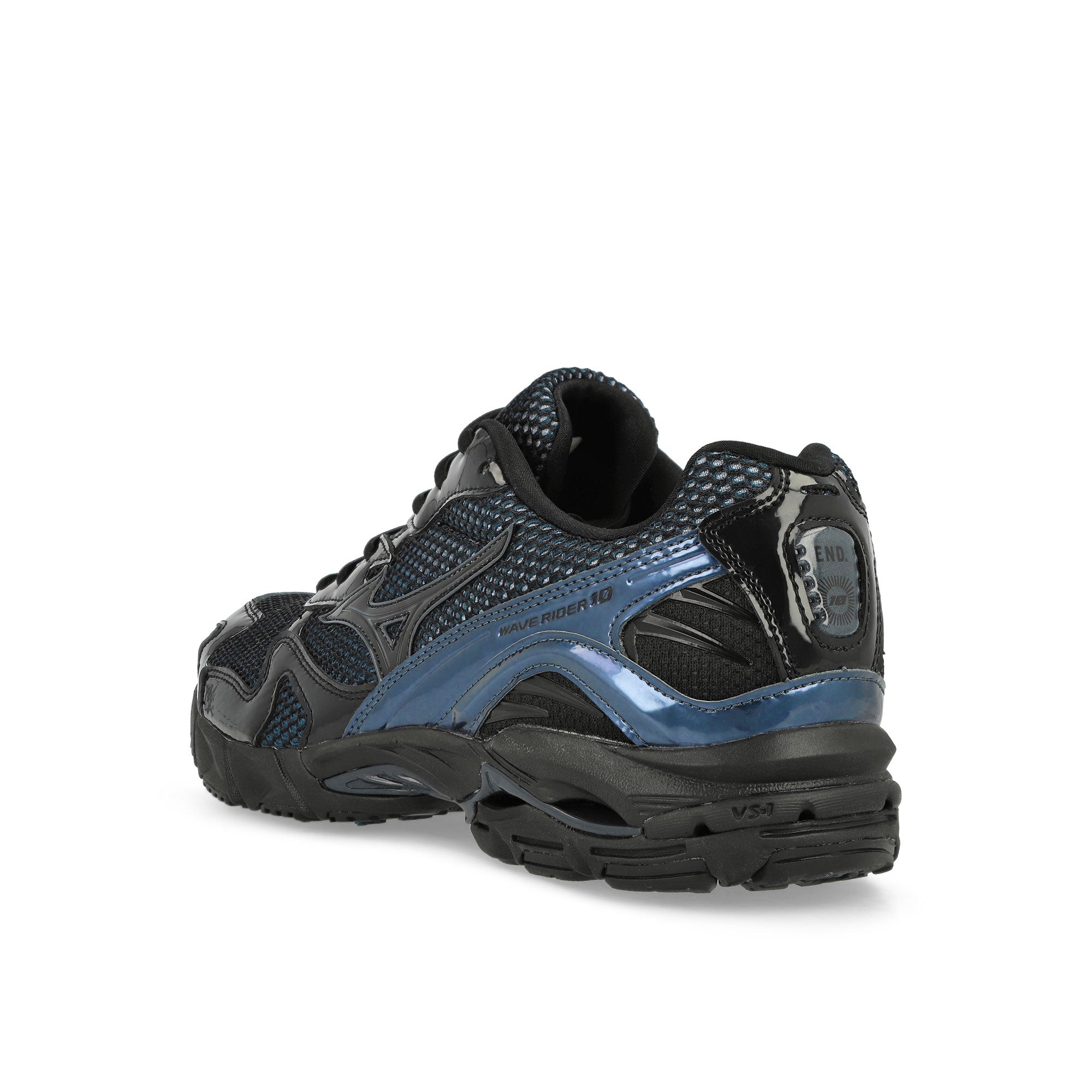 Mizuno Wave Rider 10 Black Beauty / Estate Blue Low Top Sneakers Material | Overkill