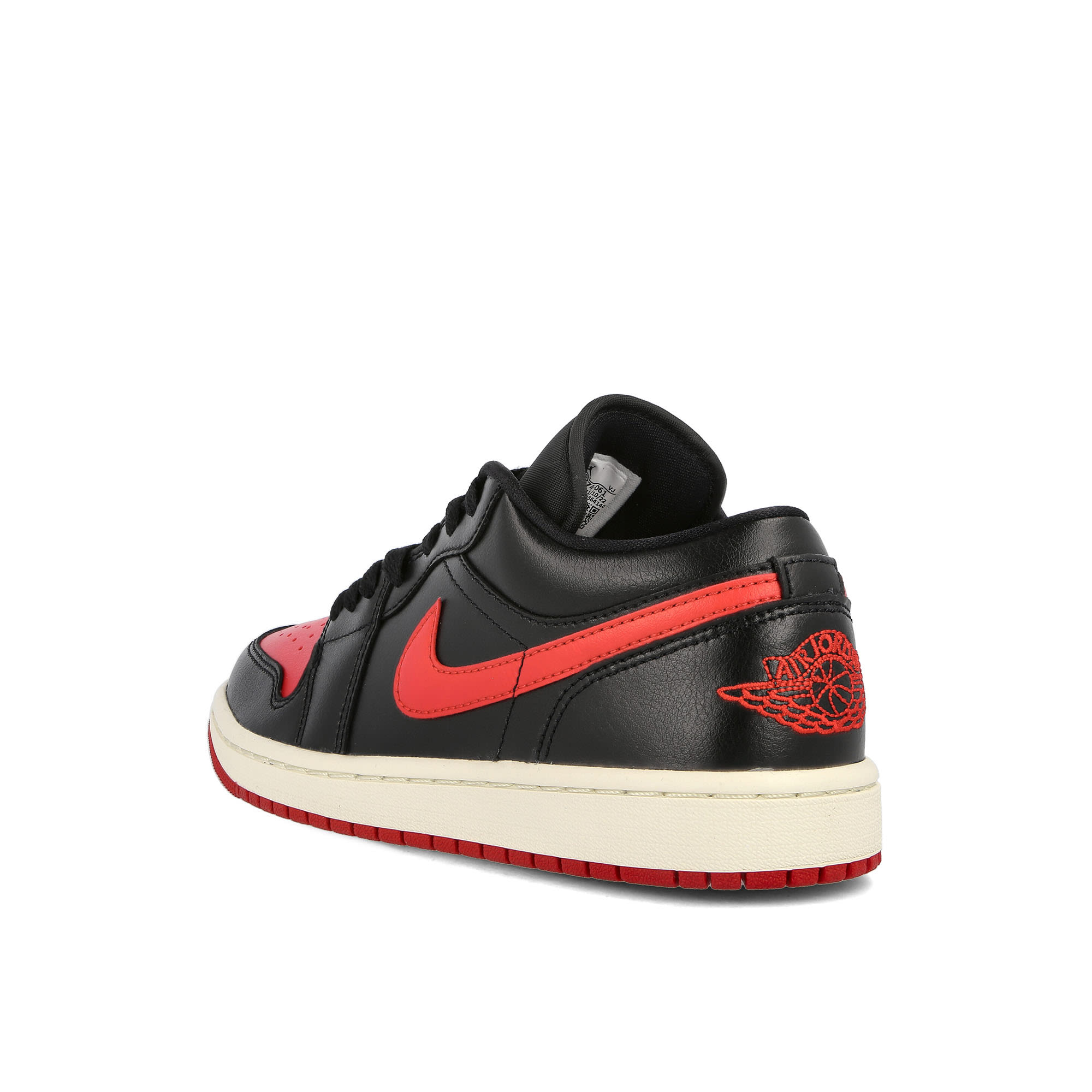 Jordan Wmns Air Jordan 1 Low Black-Gym Red - Sail Low Top Sneakers Material | Overkill