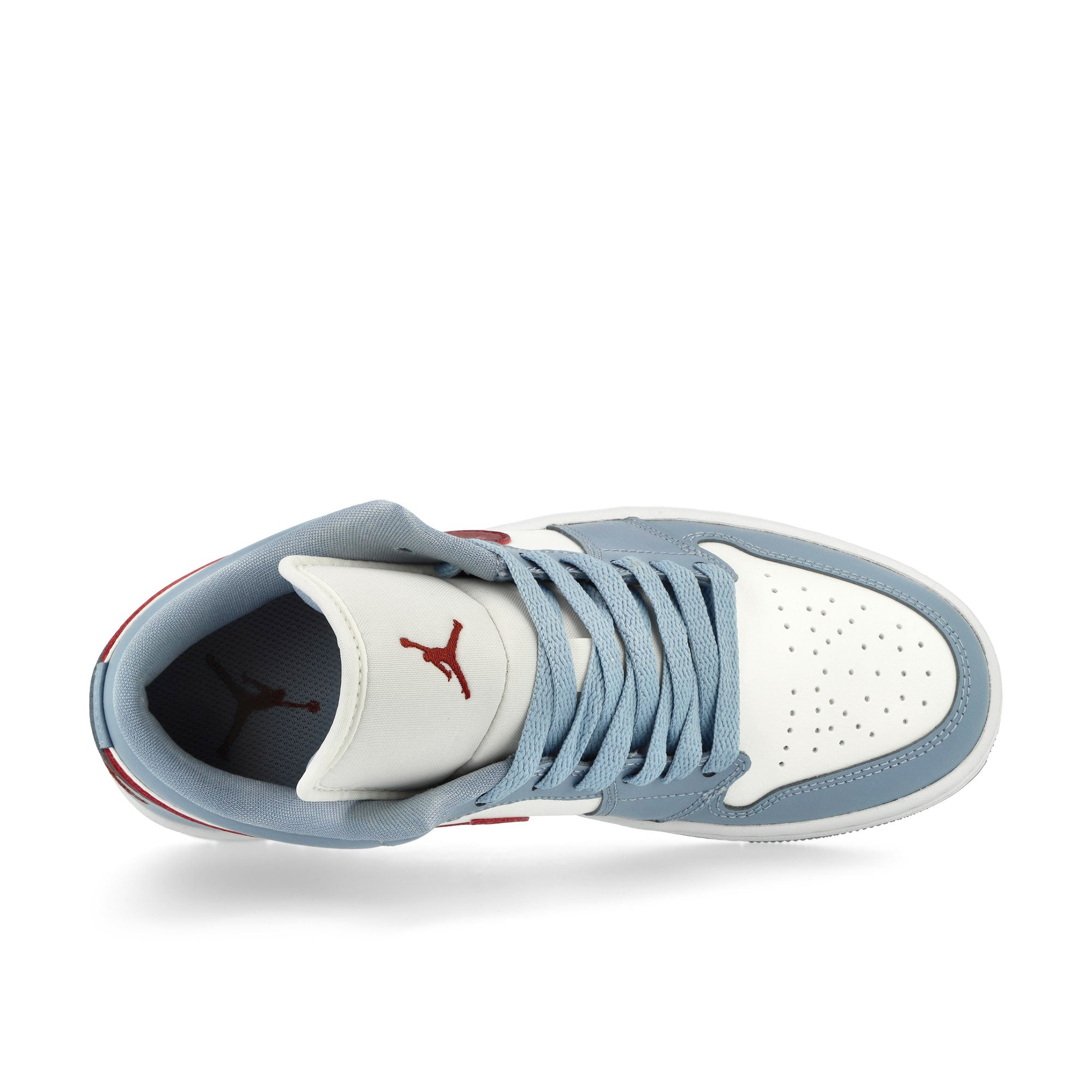 Jordan Wmns Air Jordan 1 Low Sail-Dune Red - Blue Grey - White Sneakers Detailfoto | Overkill