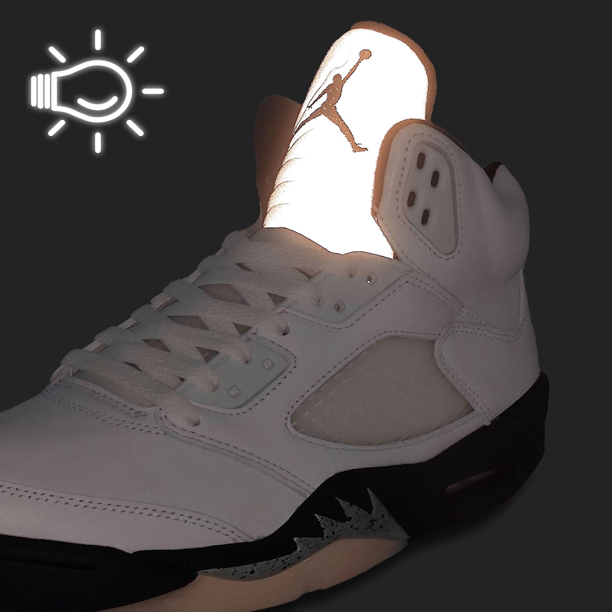 Jordan Air Jordan 5 Retro White / Black - Sail - Metallic Silver High Top Sneakers Material | Overkill