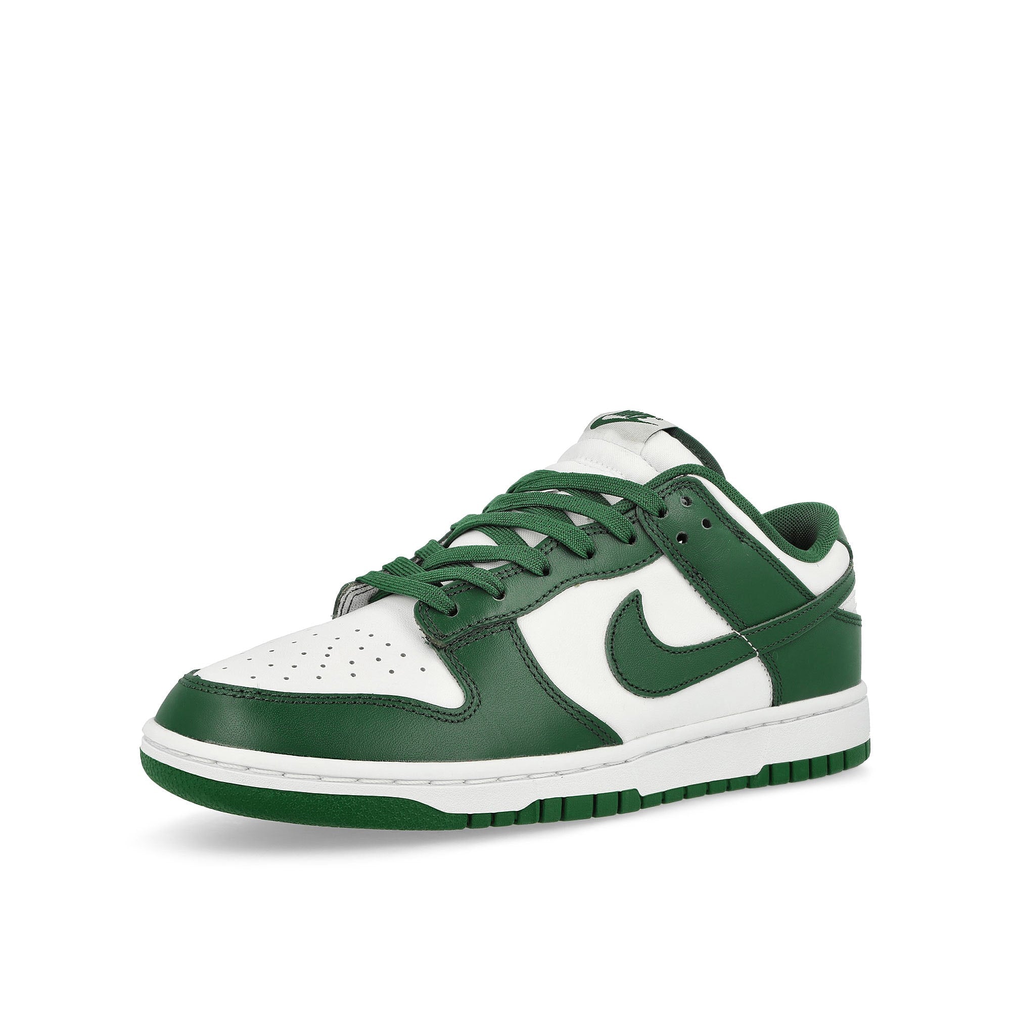 Nike Dunk Low Retro White / Team Green - White - Total Orange Low Top Sneakers Close Up | Overkill