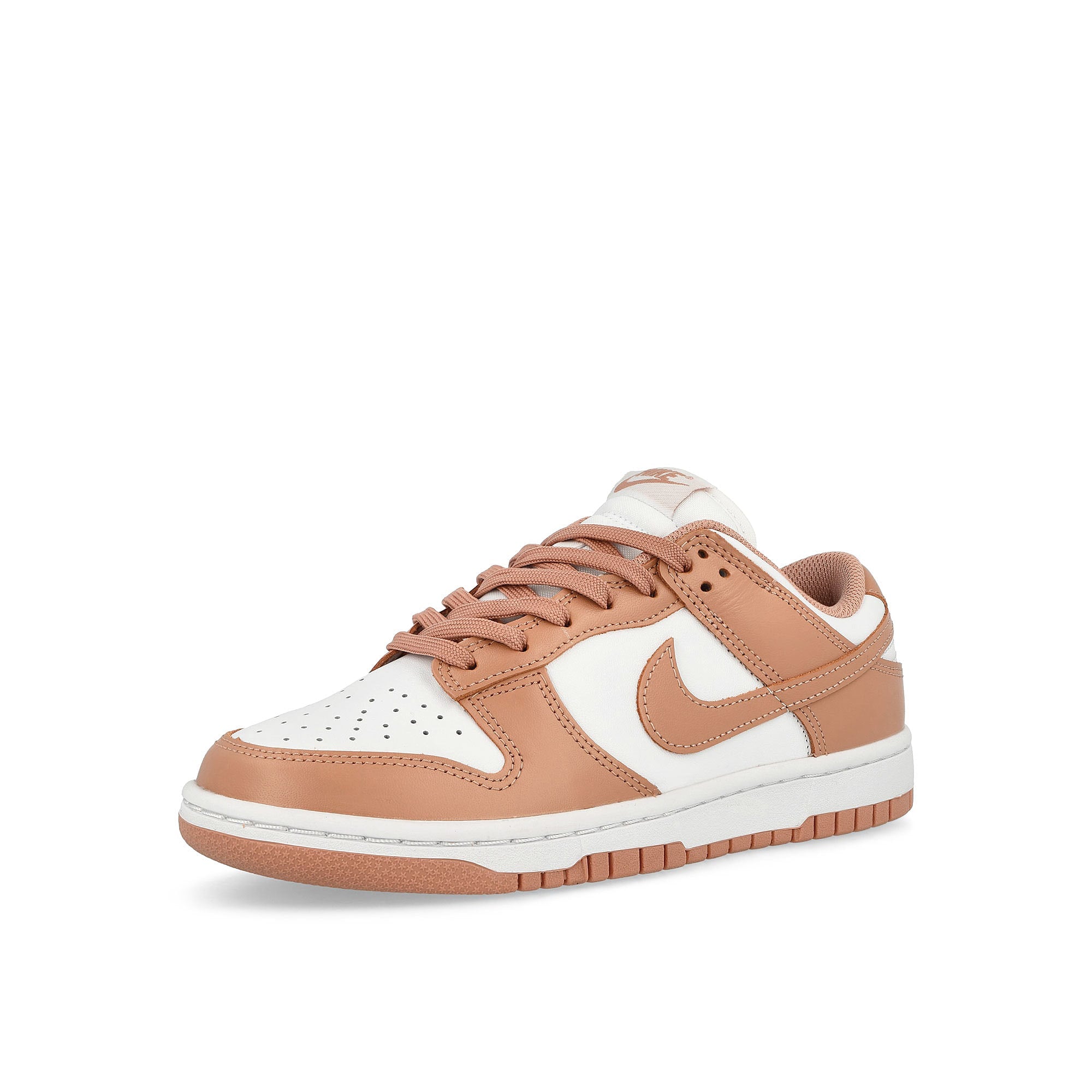 Nike W Dunk Low White / Rose Whisper Low Top Sneakers Close Up | Overkill