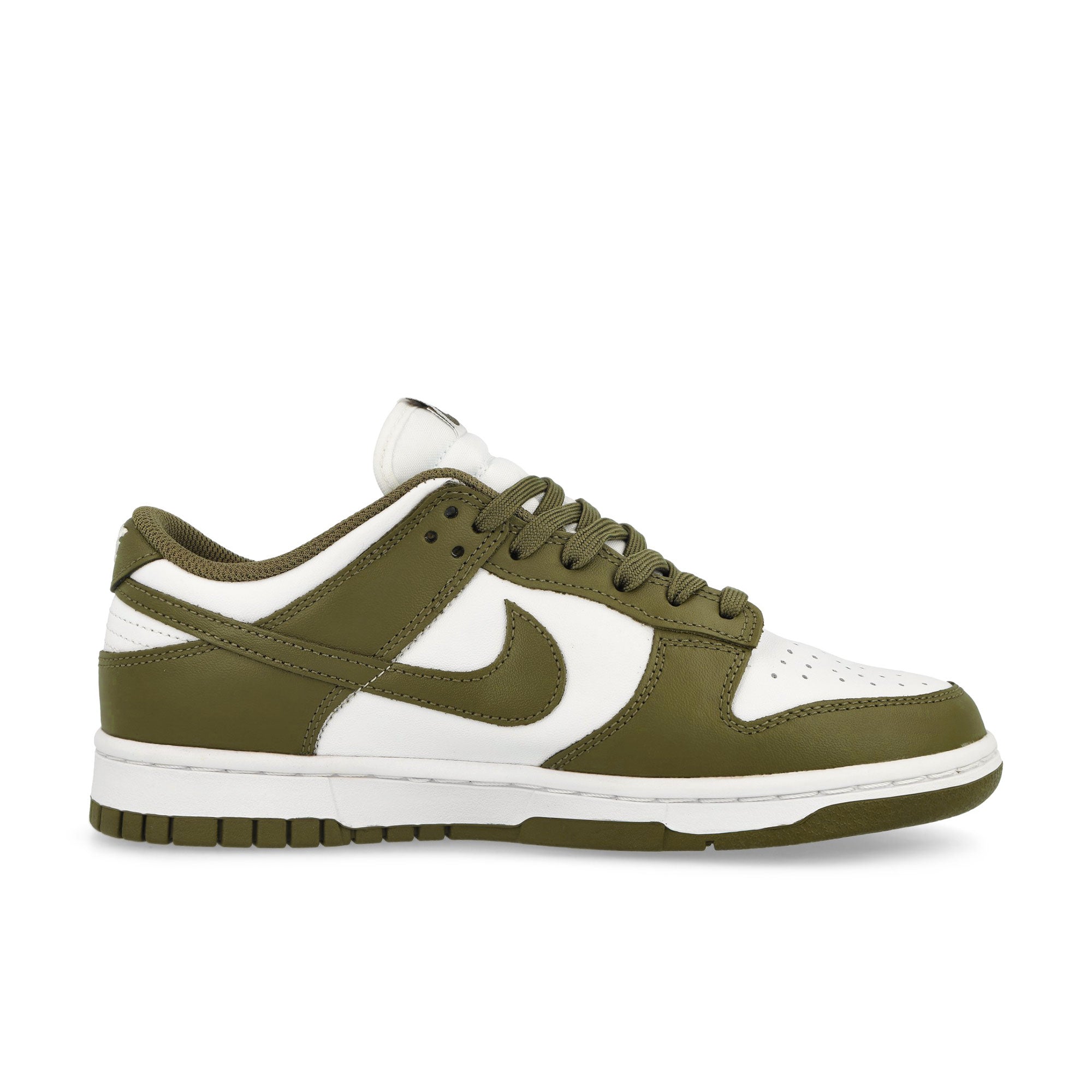 Nike W Dunk Low White / Medium Olive - White Low Top Sneakers Silhouette | Overkill