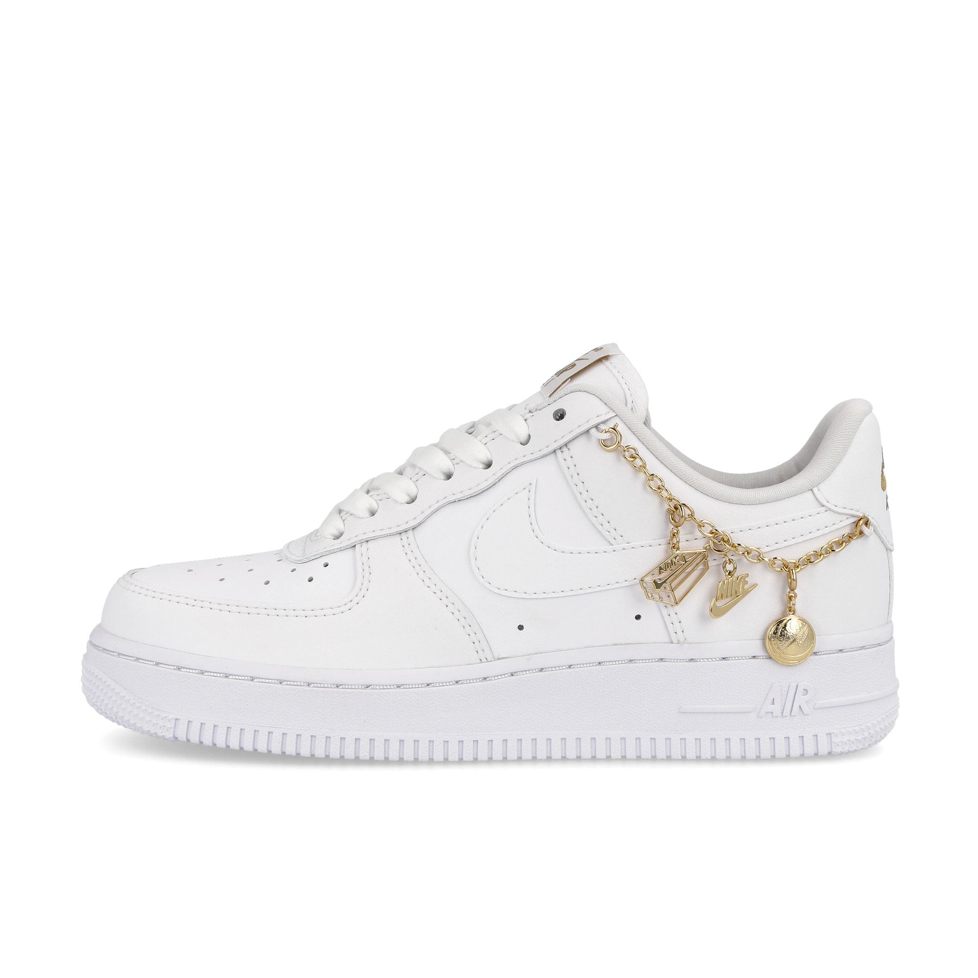 Nike Wmns Air Force 1 '07 LX White / White - Metallic Gold - Flat Gold Low Top Sneakers DD1525 100 | Overkill