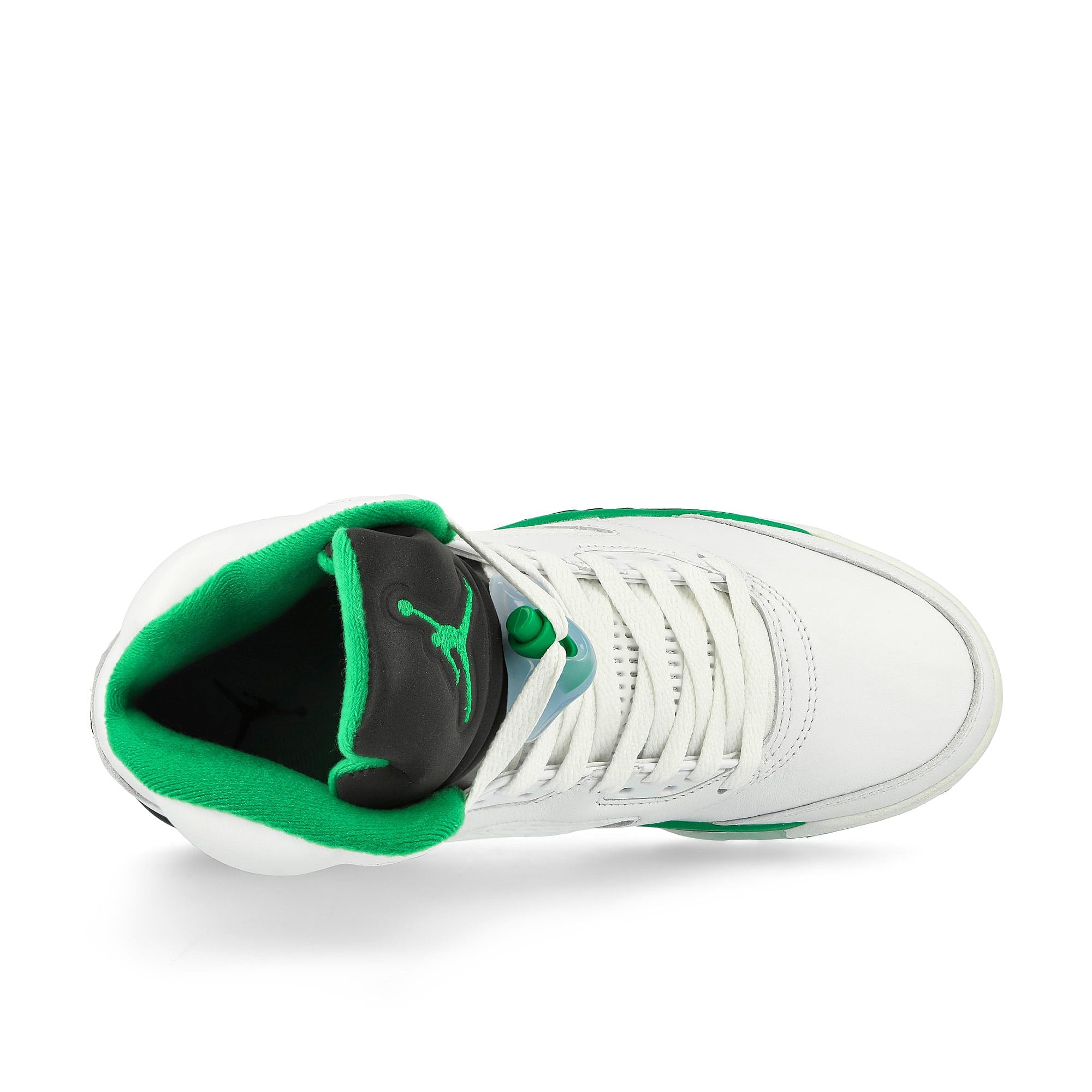 Jordan Wmns Air Jordan 5 Retro White / Lucky Green - Black - Ice Blue Low Top Sneakers Detail View 1 | Overkill