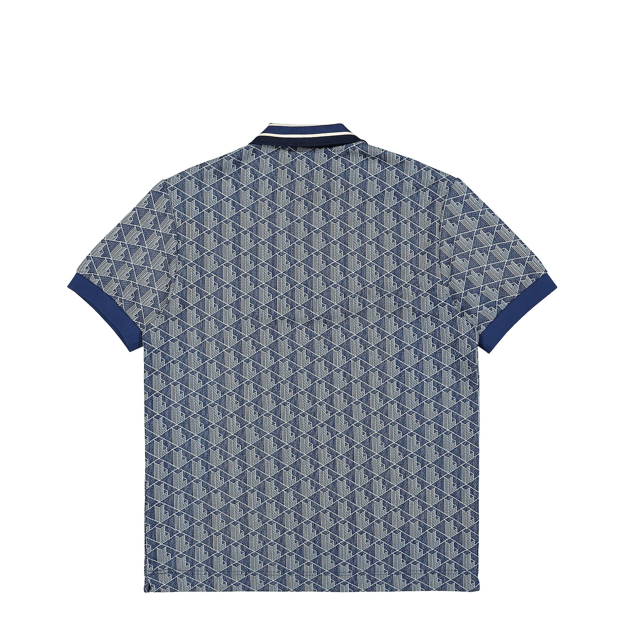Lacoste Paris Jacquard Monogram Poloshirt Navy / White Polo Shirts Material | Overkill