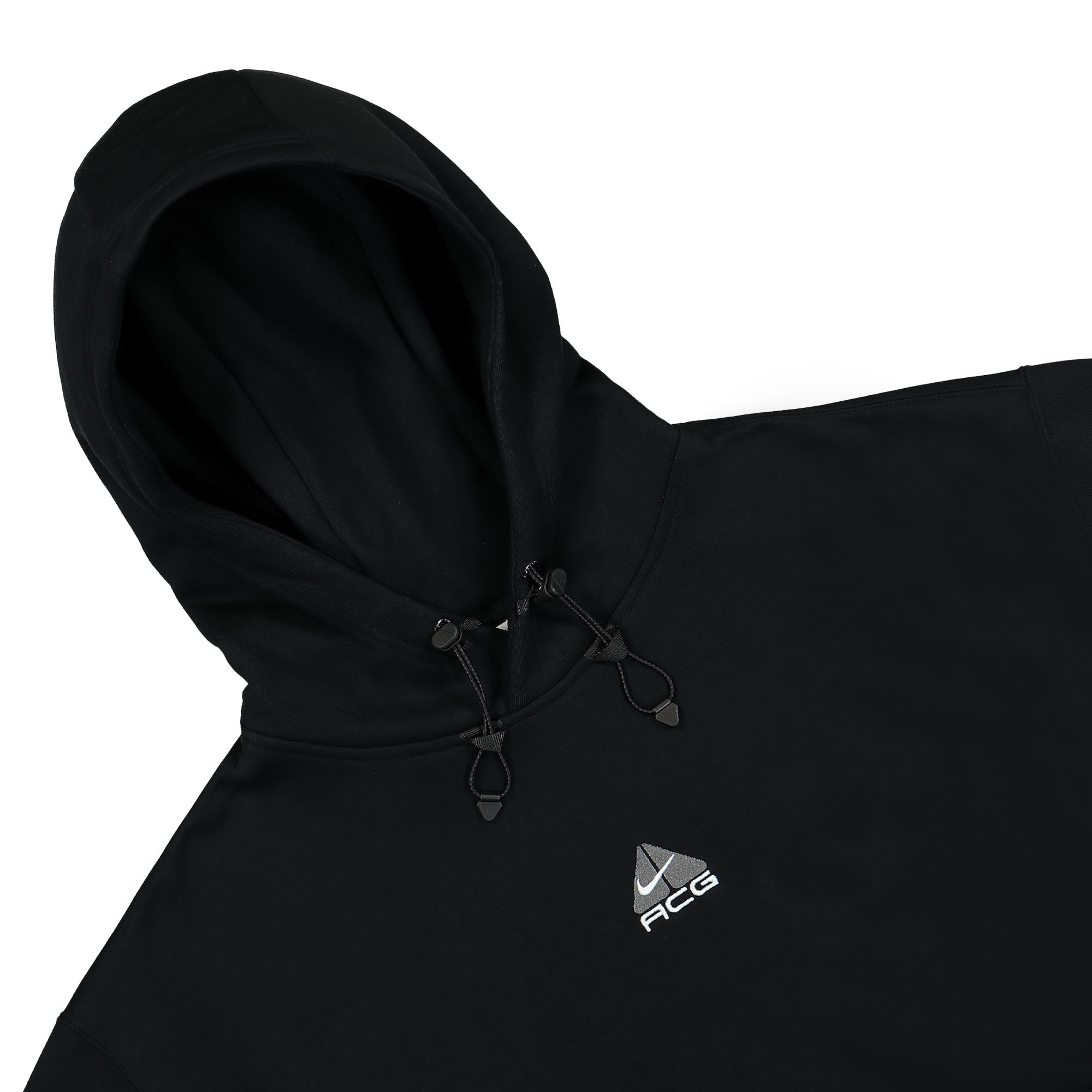 Nike ACG Therma Fit Tuff Fleece Pullover Hoodie Black Hoodies Close-up | Overkill