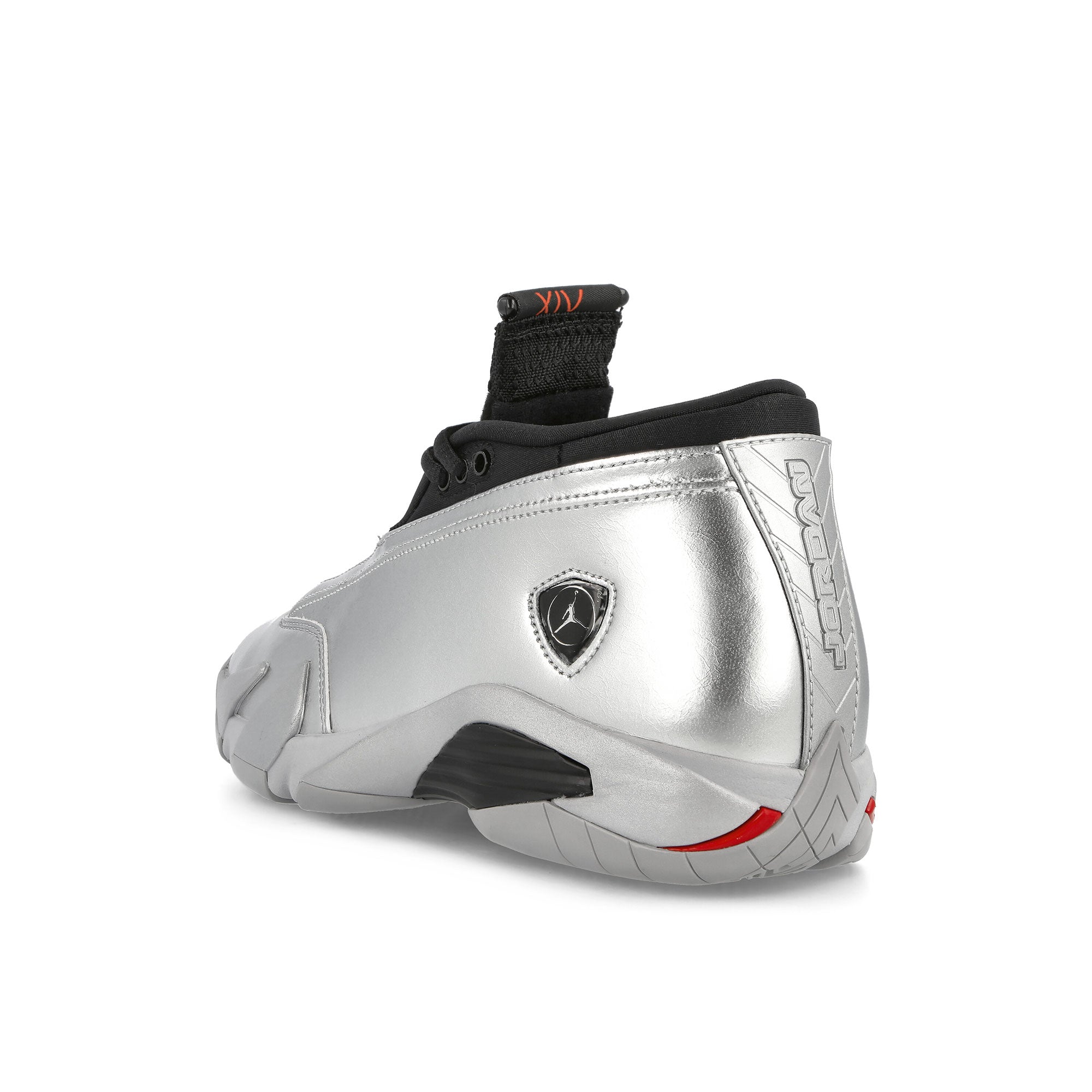 Jordan Wmns Air Jordan 14 Retro Low Metallic Silver-Fire Red - Wolf Grey - Black Low Top Sneakers Material | Overkill