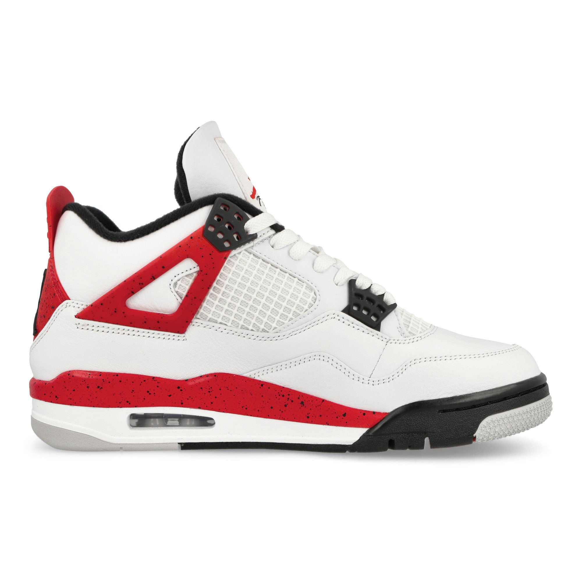 Jordan Air Jordan 4 Retro White / Fire Red - Black - Neutral Grey Sneakers Silhouette | Overkill