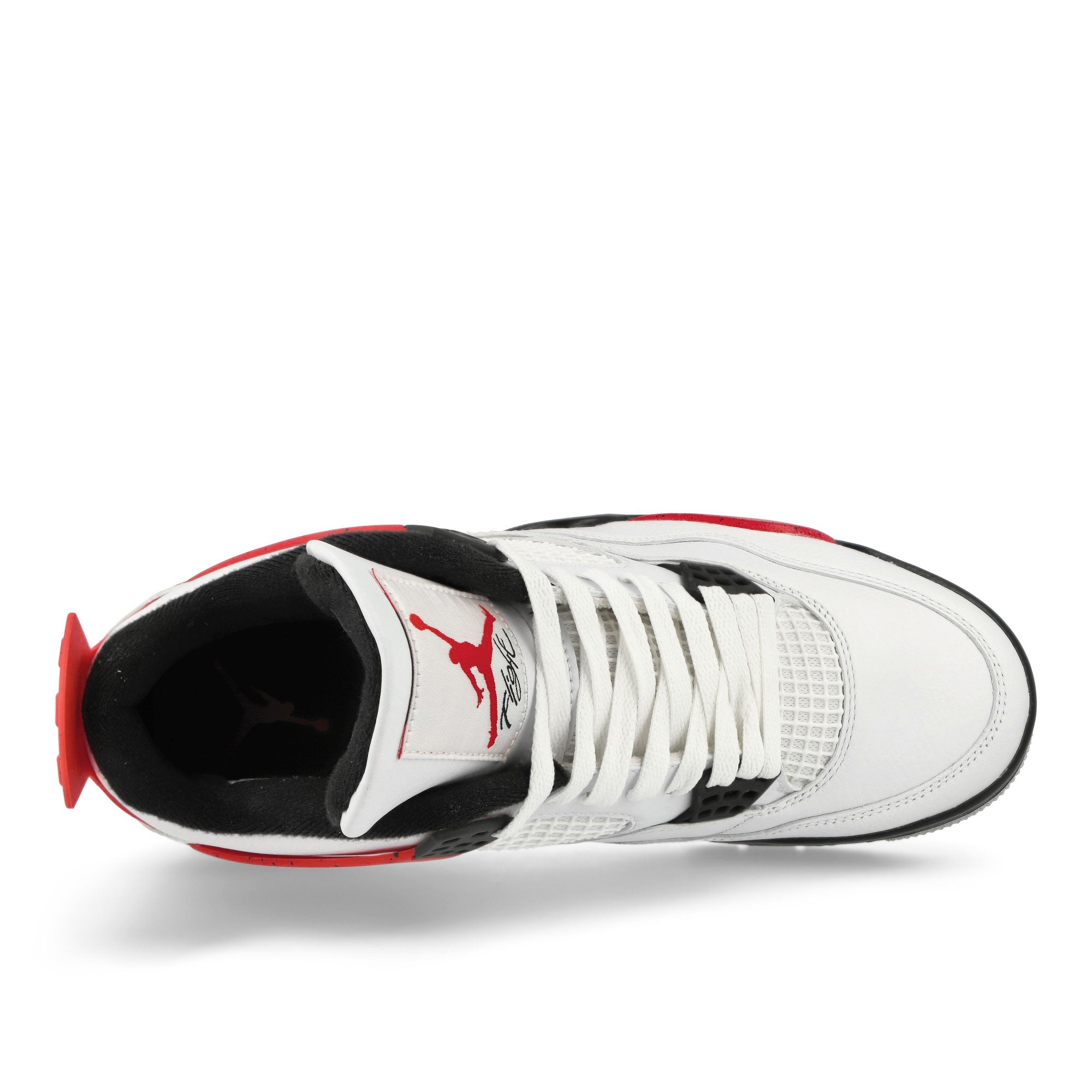 Jordan Air Jordan 4 Retro White / Fire Red - Black - Neutral Grey Sneakers Detailfoto | Overkill