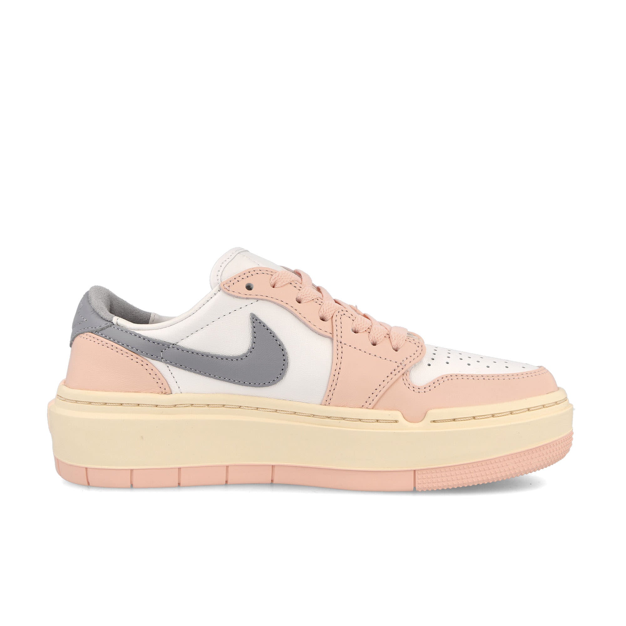 Jordan Wmns Air Jordan 1 Elevate Low Atmosphere / It Steel Grey-White-Guava Ice Sneakers Silhouette | Overkill