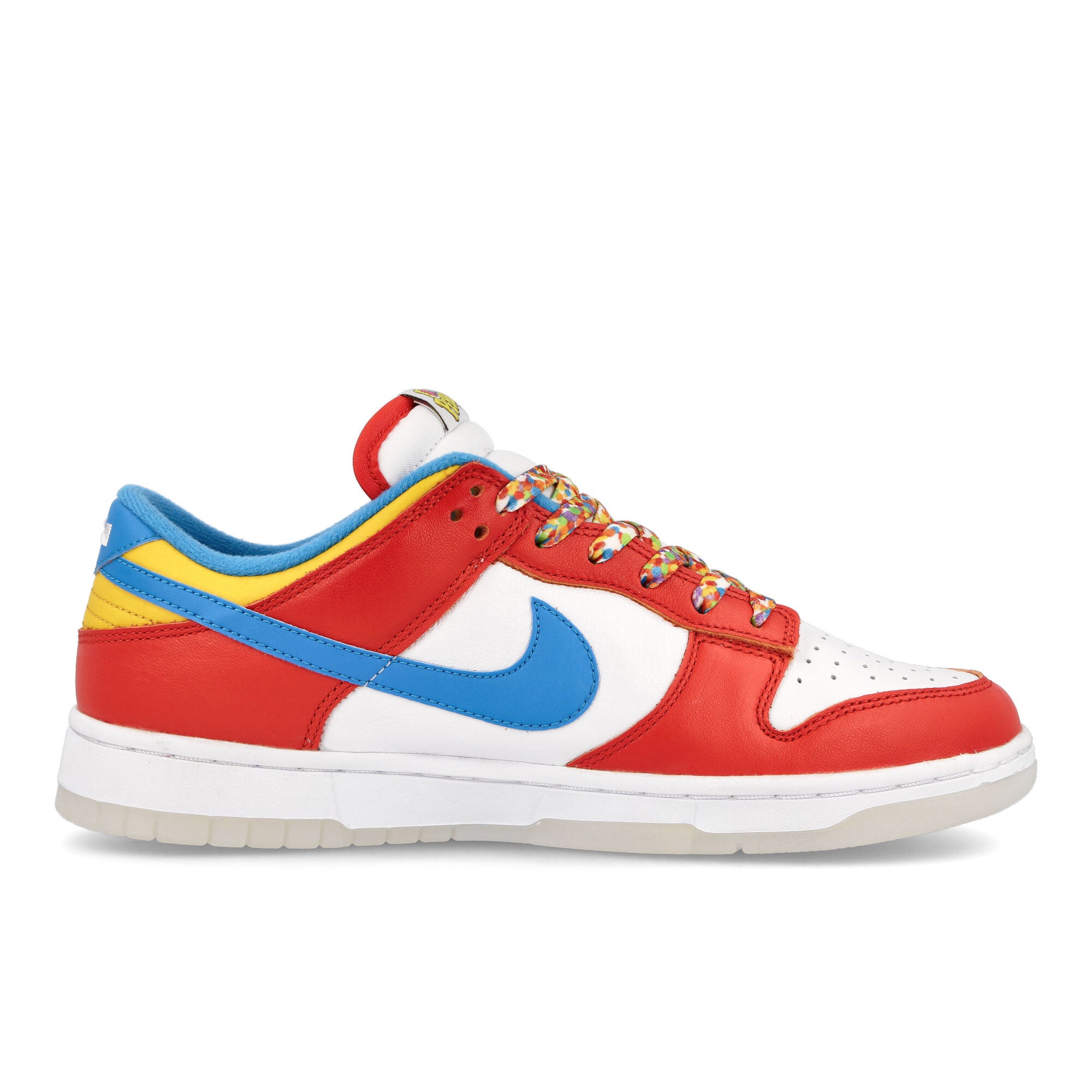 Nike LeBron James x Nike Dunk Low QS Habanero Red / Laser Blue - White Low Top Sneakers Silhouette | Overkill