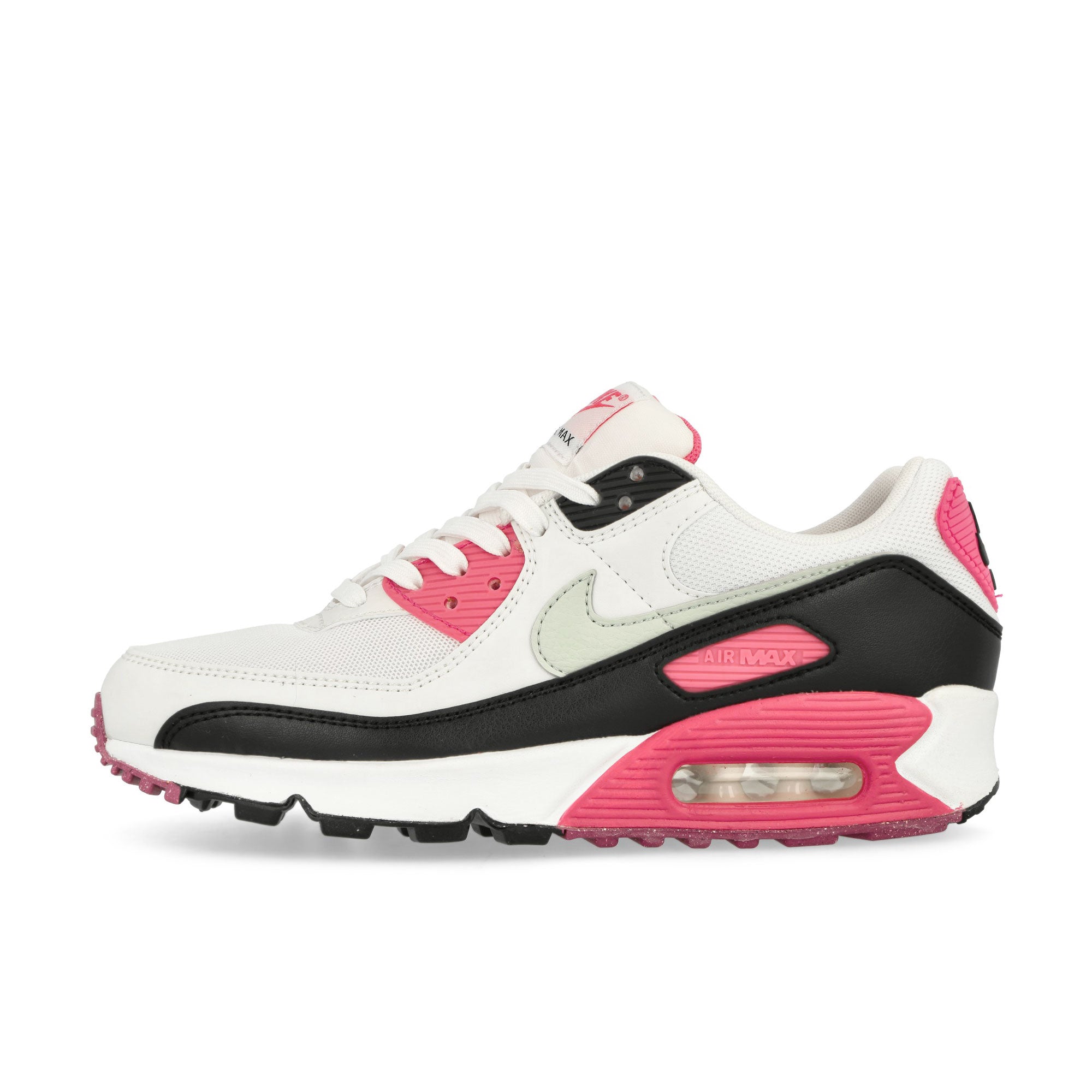 Nike Wmns Air Max 90 White/Light Silver-Aster Pink-Black Low Top Sneakers DH8010 105 | Overkill